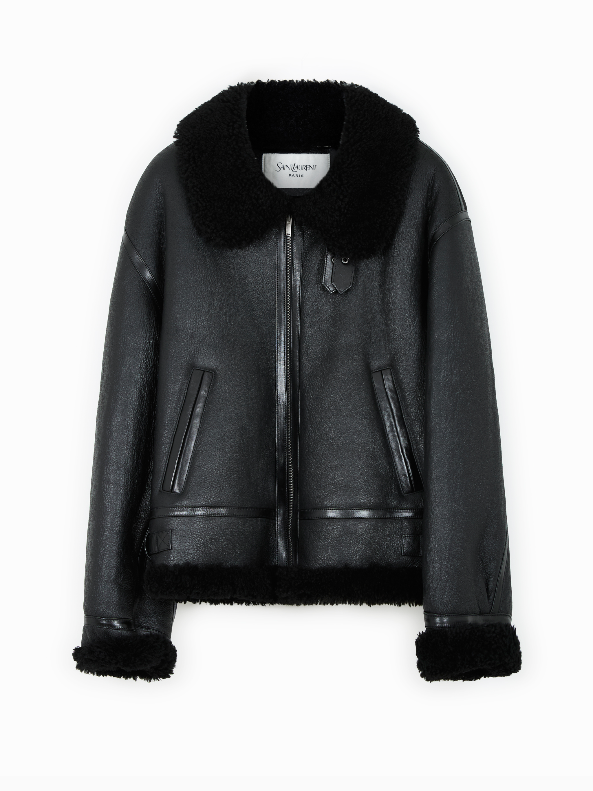 Shearling bomber jacket