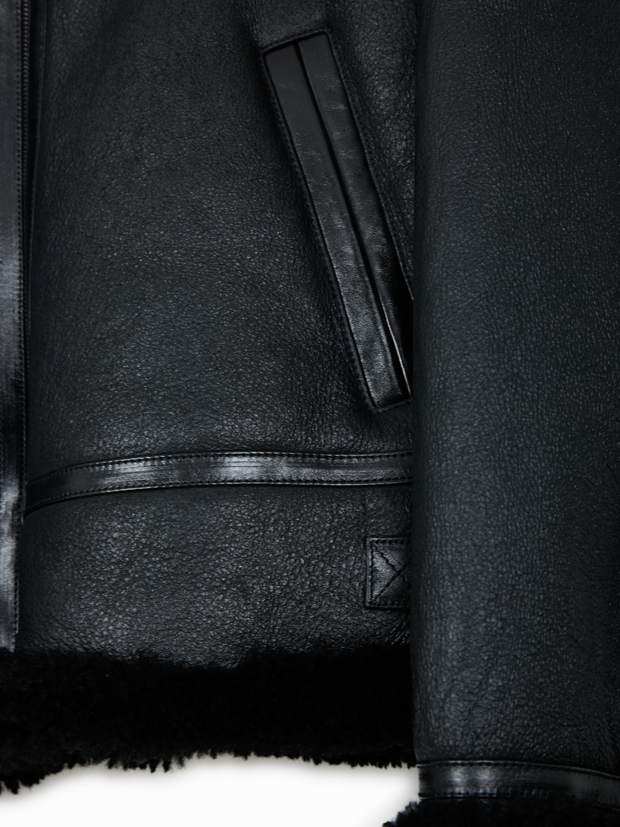 Shearling bomber jacket