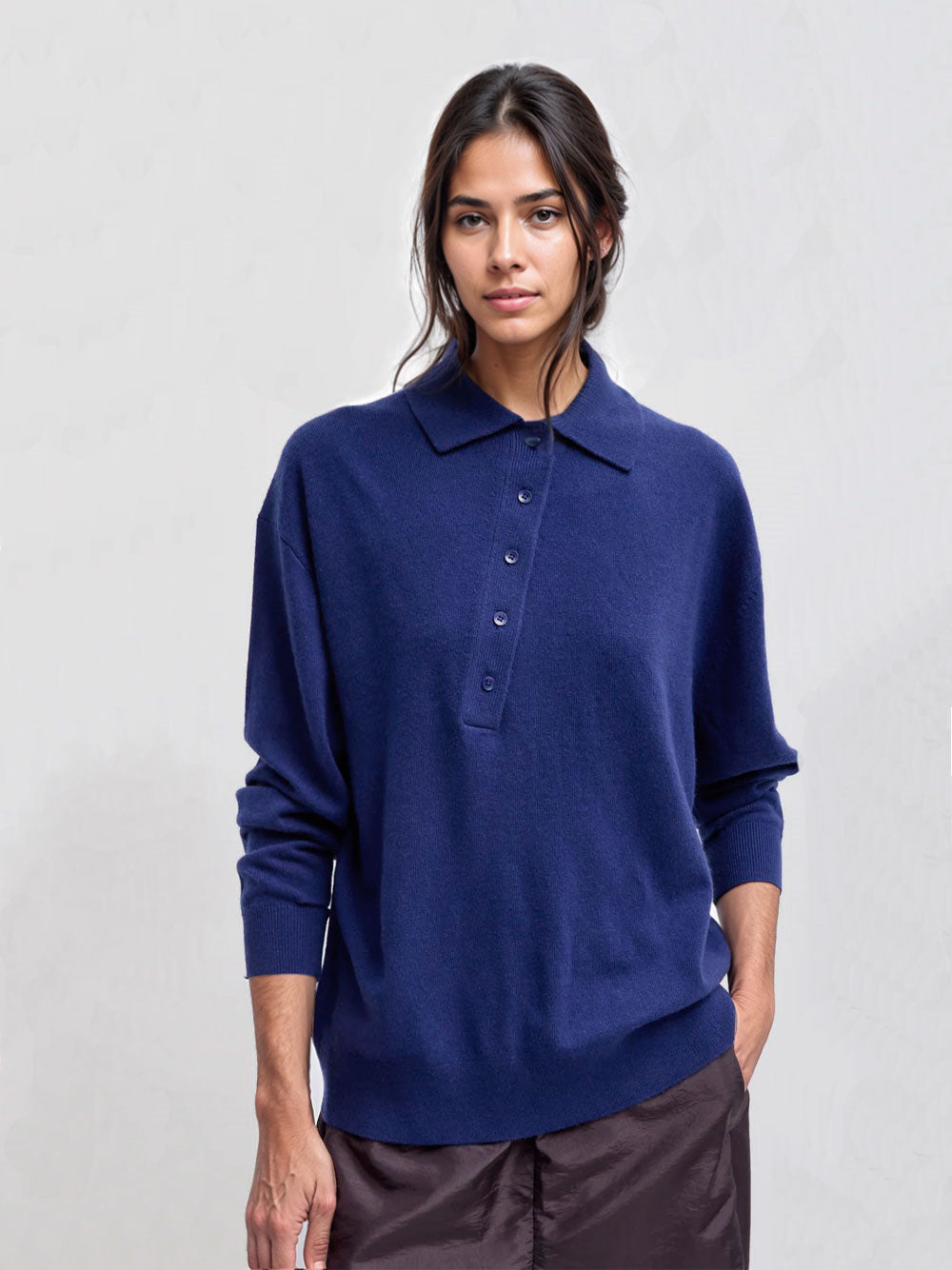 Cashmere polo sweater