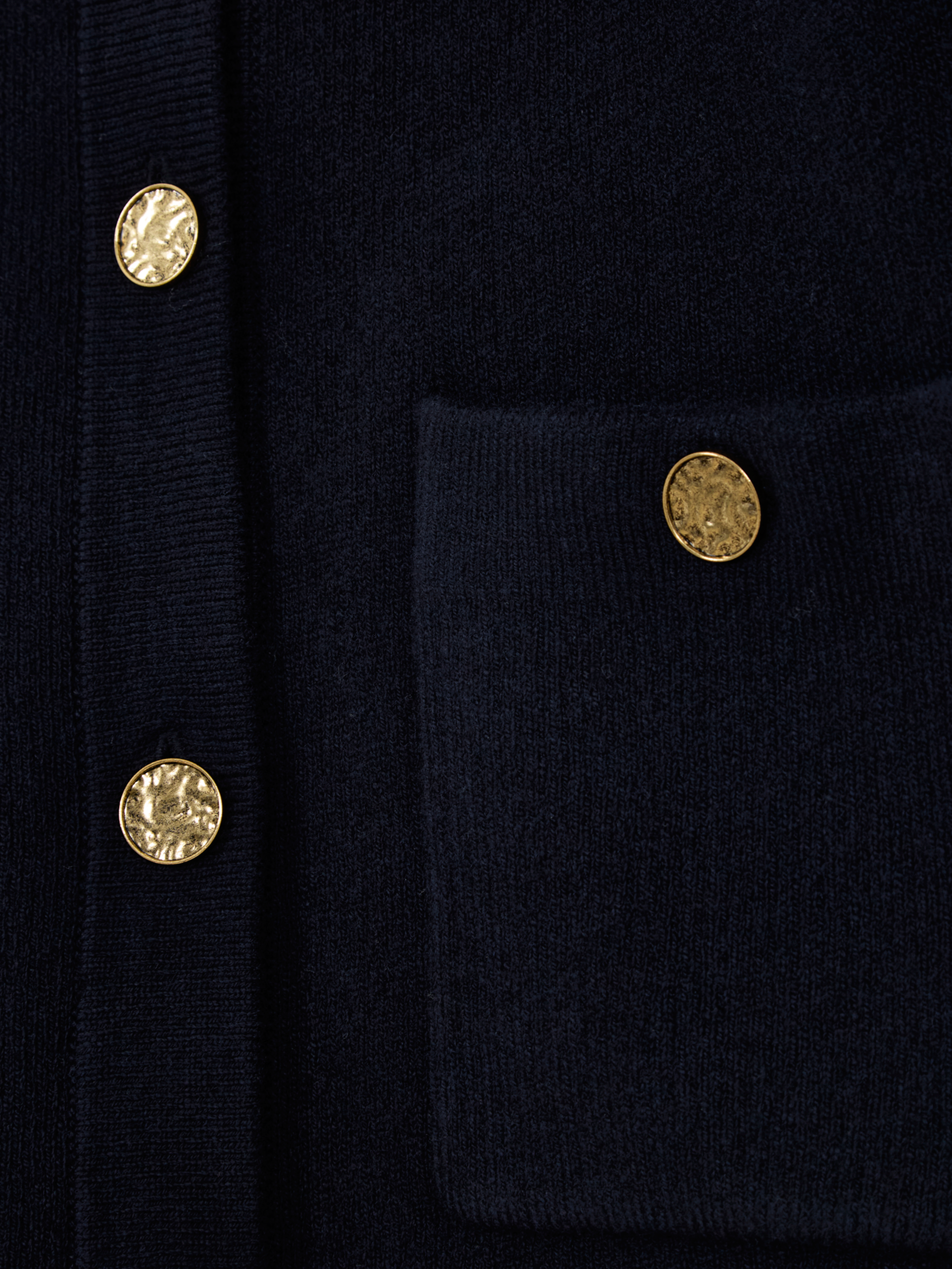 Hammered buttons cardigan