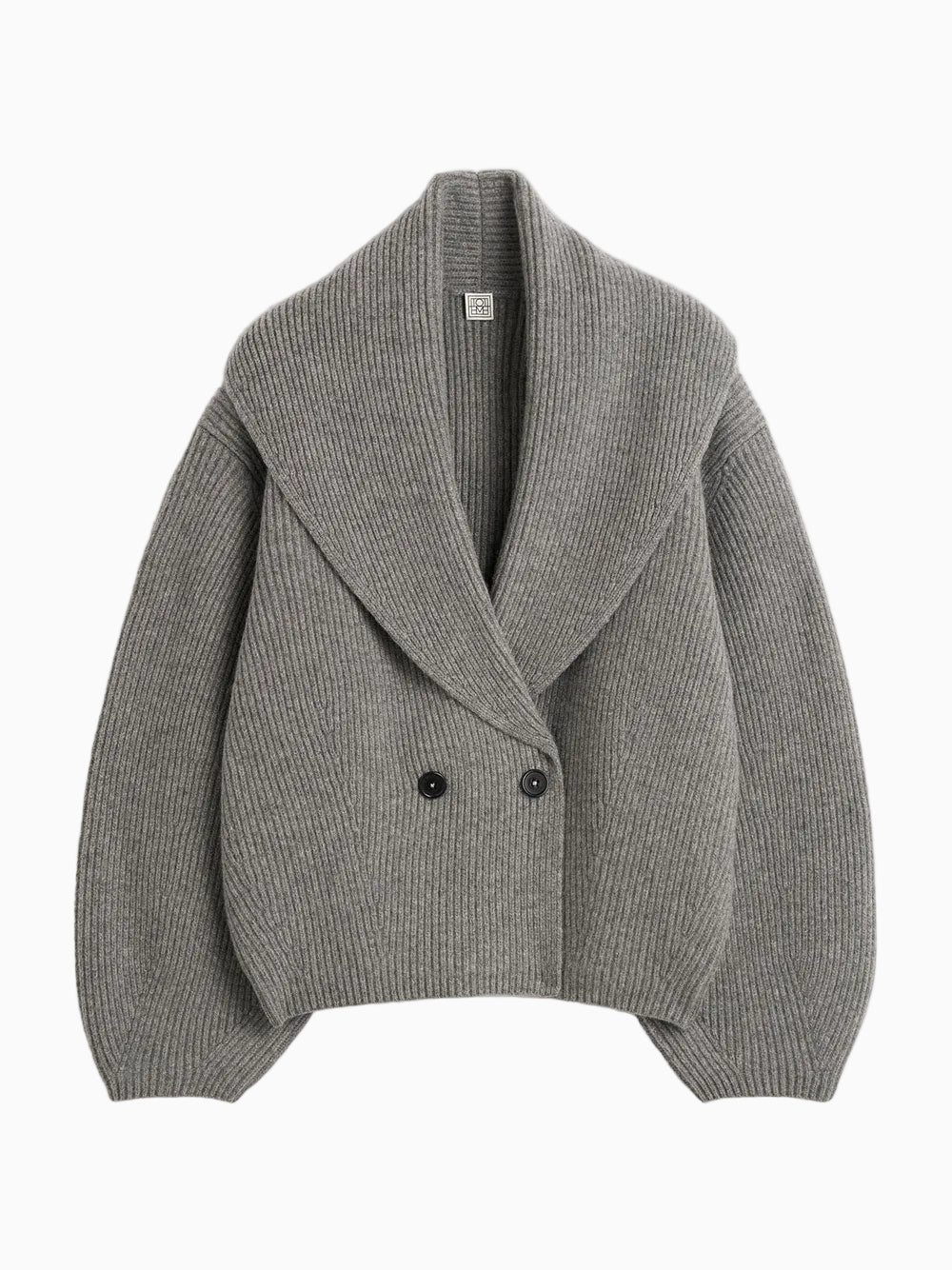 Shawl-lapel cardigan