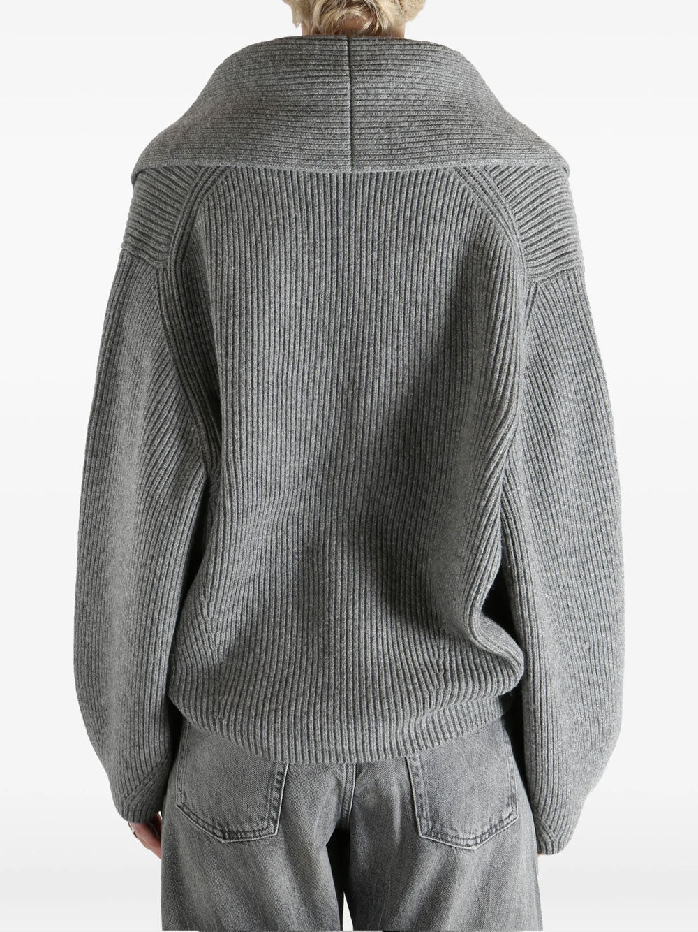 Shawl-lapel cardigan