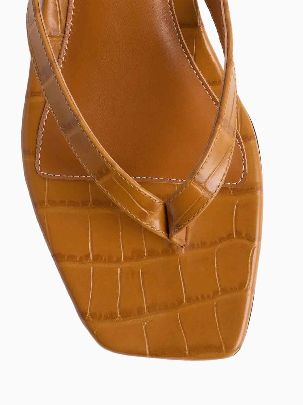 Croco-embossed sandals