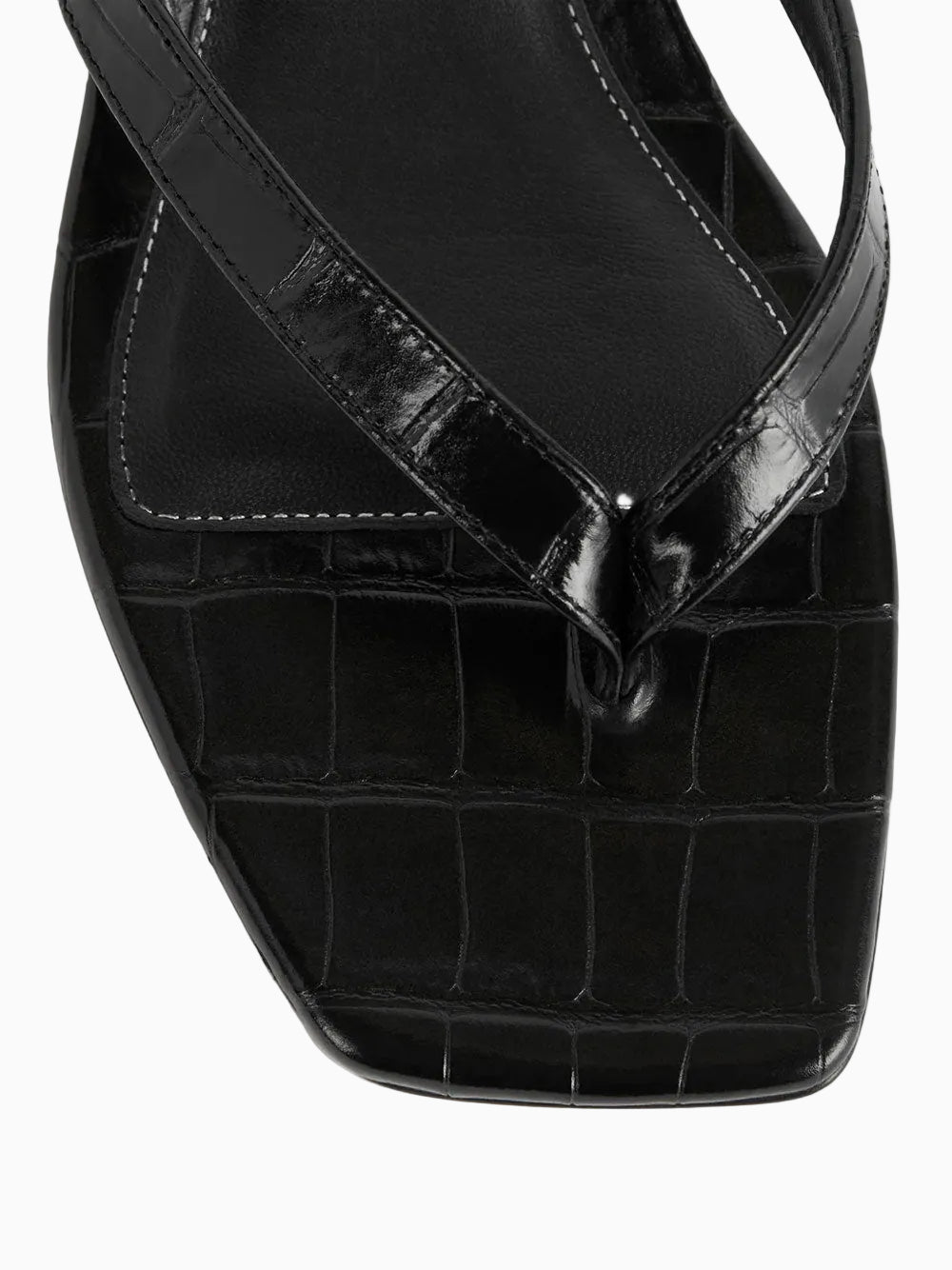 Croco-embossed sandals