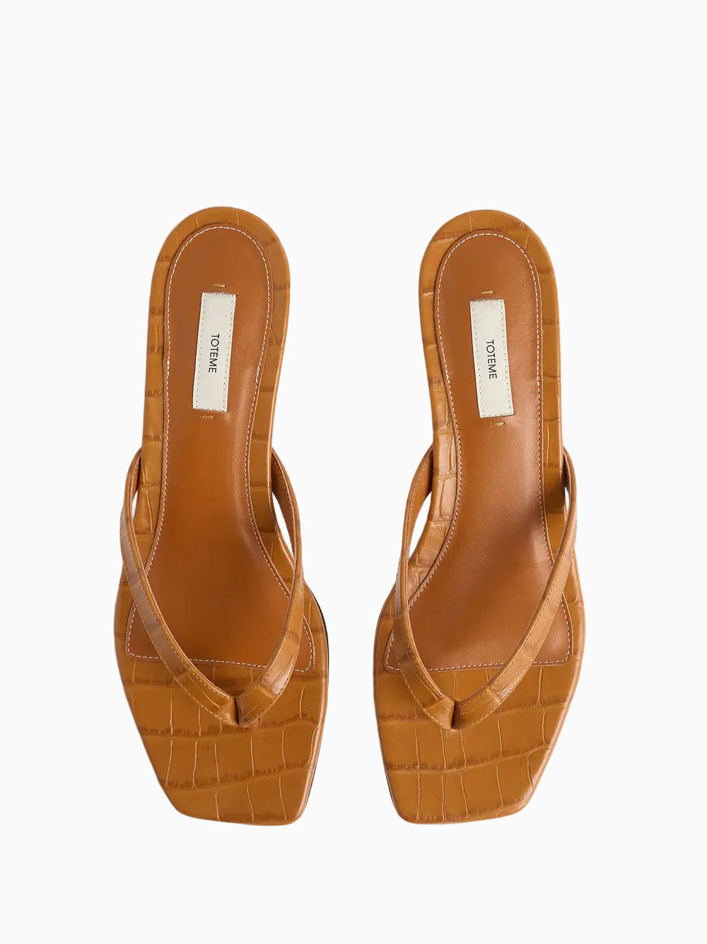 Croco-embossed sandals