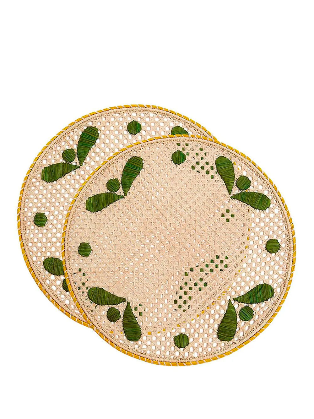 Manteles individuales de rafia tejida