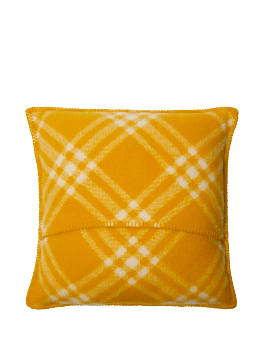 Cojín de lana a cuadros