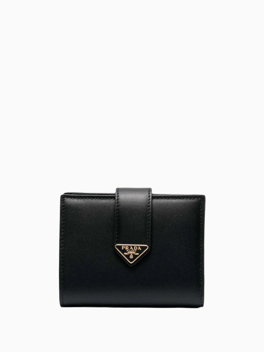 Small leather wallet prada sale