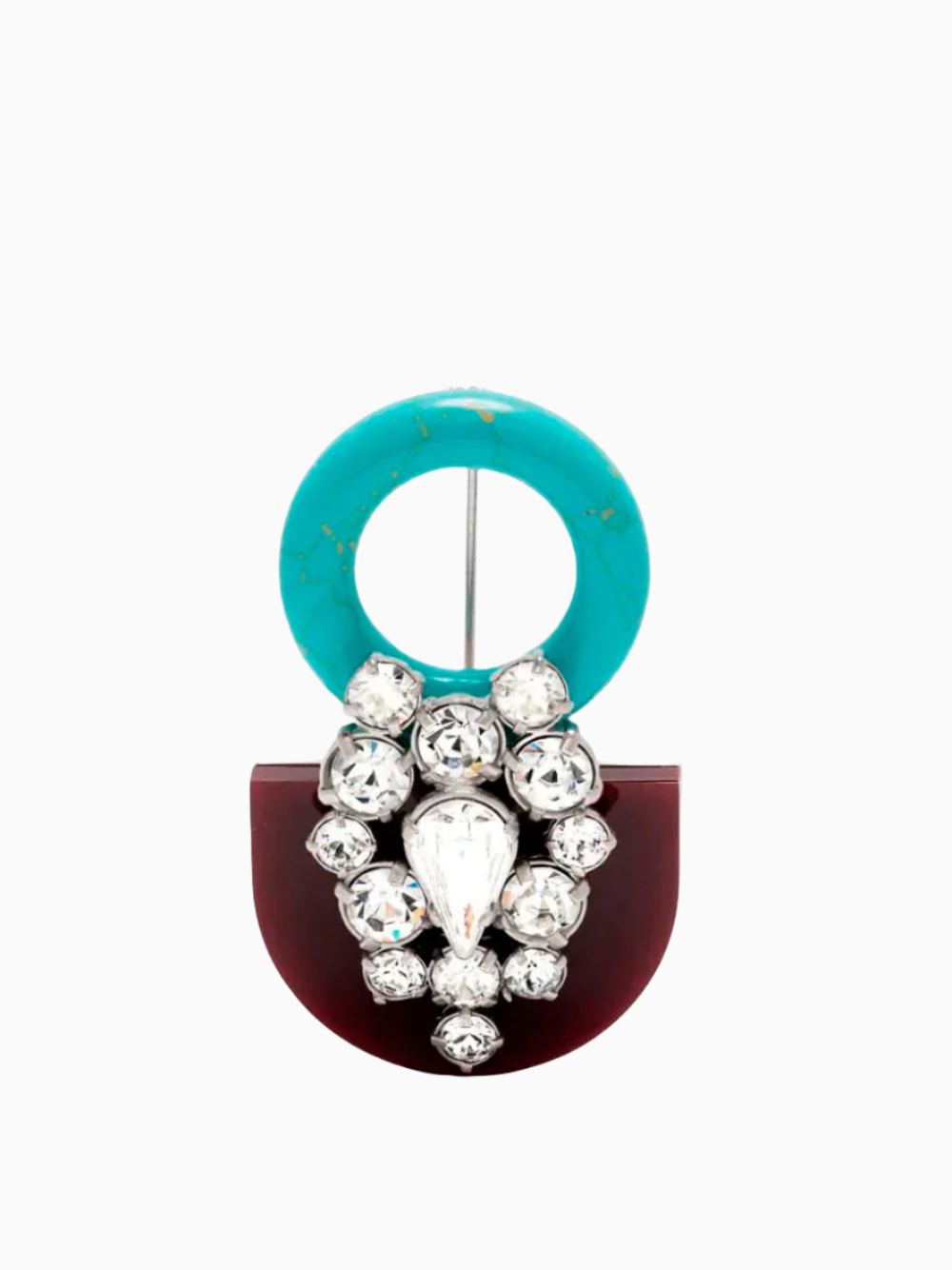 Crystal-embellished brooch