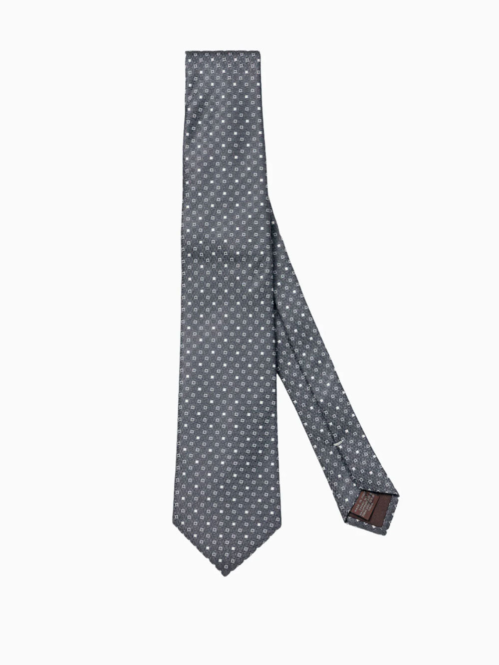 Microjacquard silk tie