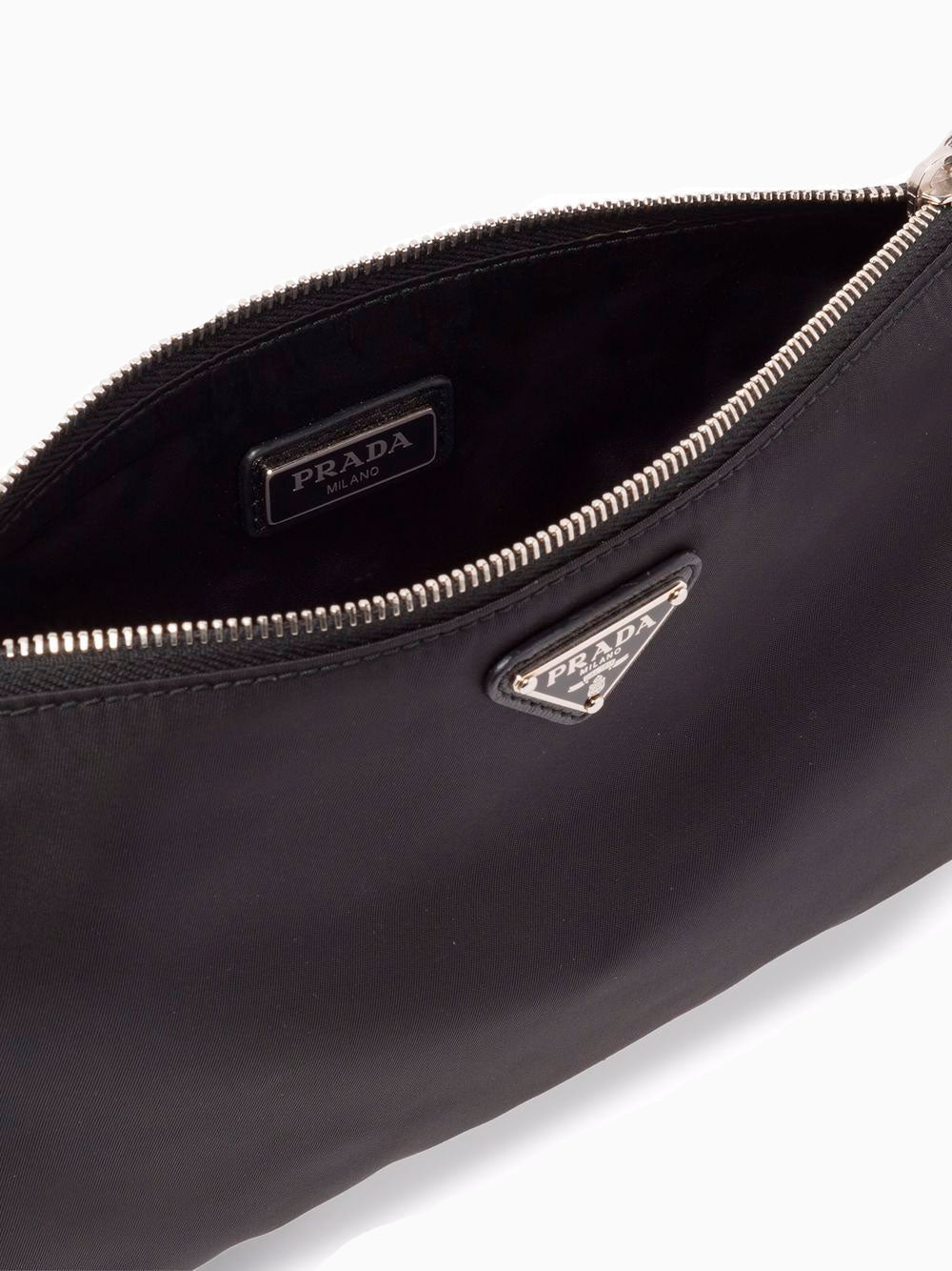 Triangle-logo Re-Nylon pouch