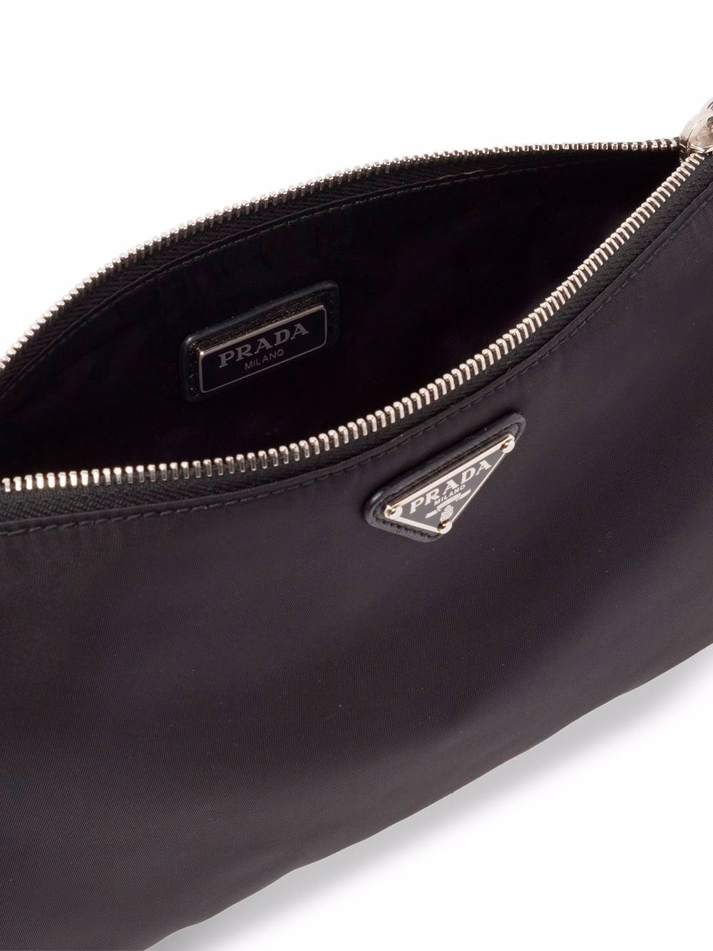 Triangle-logo Re-Nylon pouch