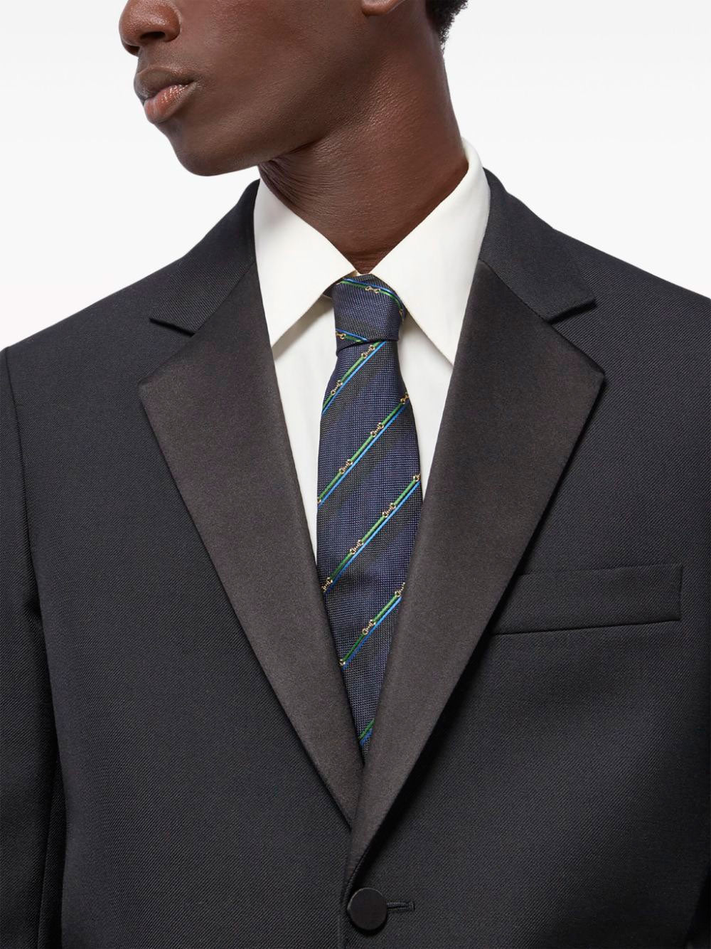 Horsebit-jacquard tie