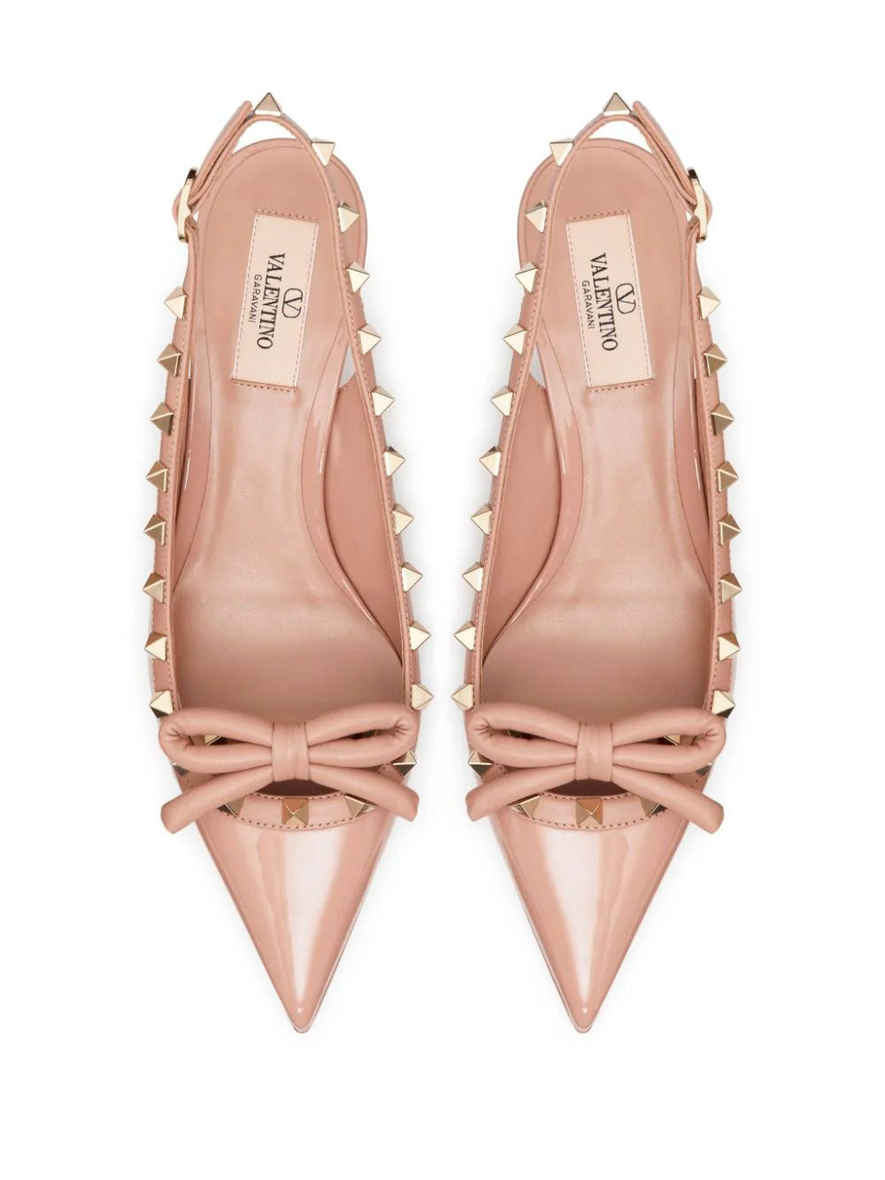 Rockstud Bow slingback pumps