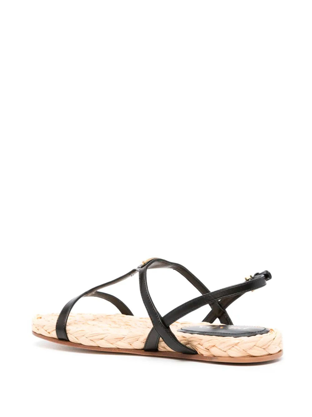 Triangle-logo flat sandals