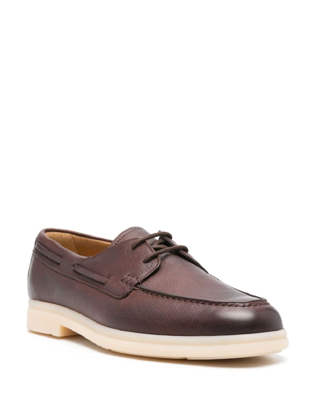 Leather boat shoes