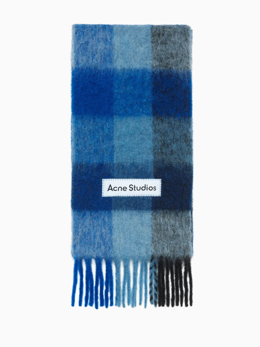 Bufanda de mohair a cuadros