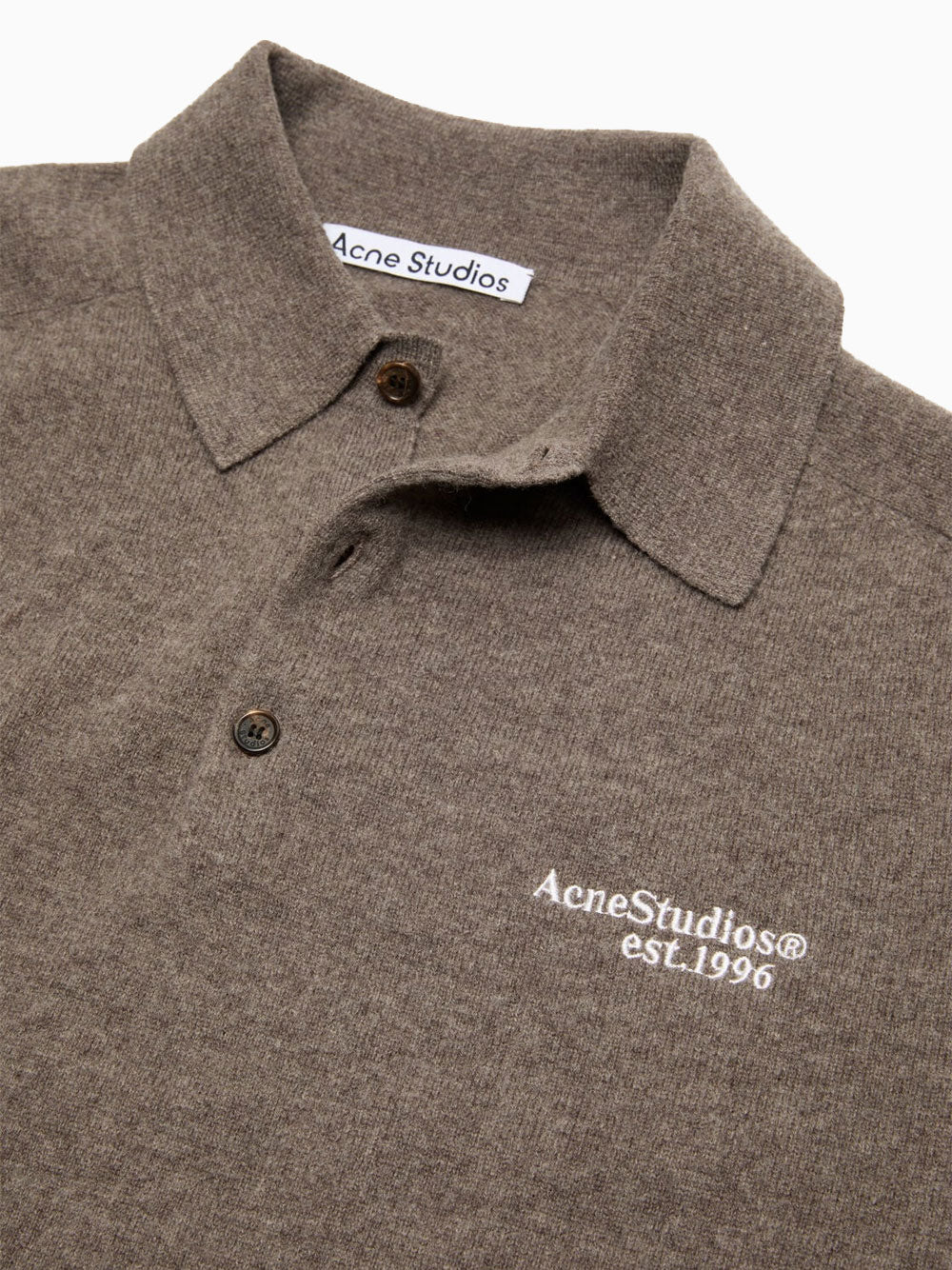 Wool knit polo