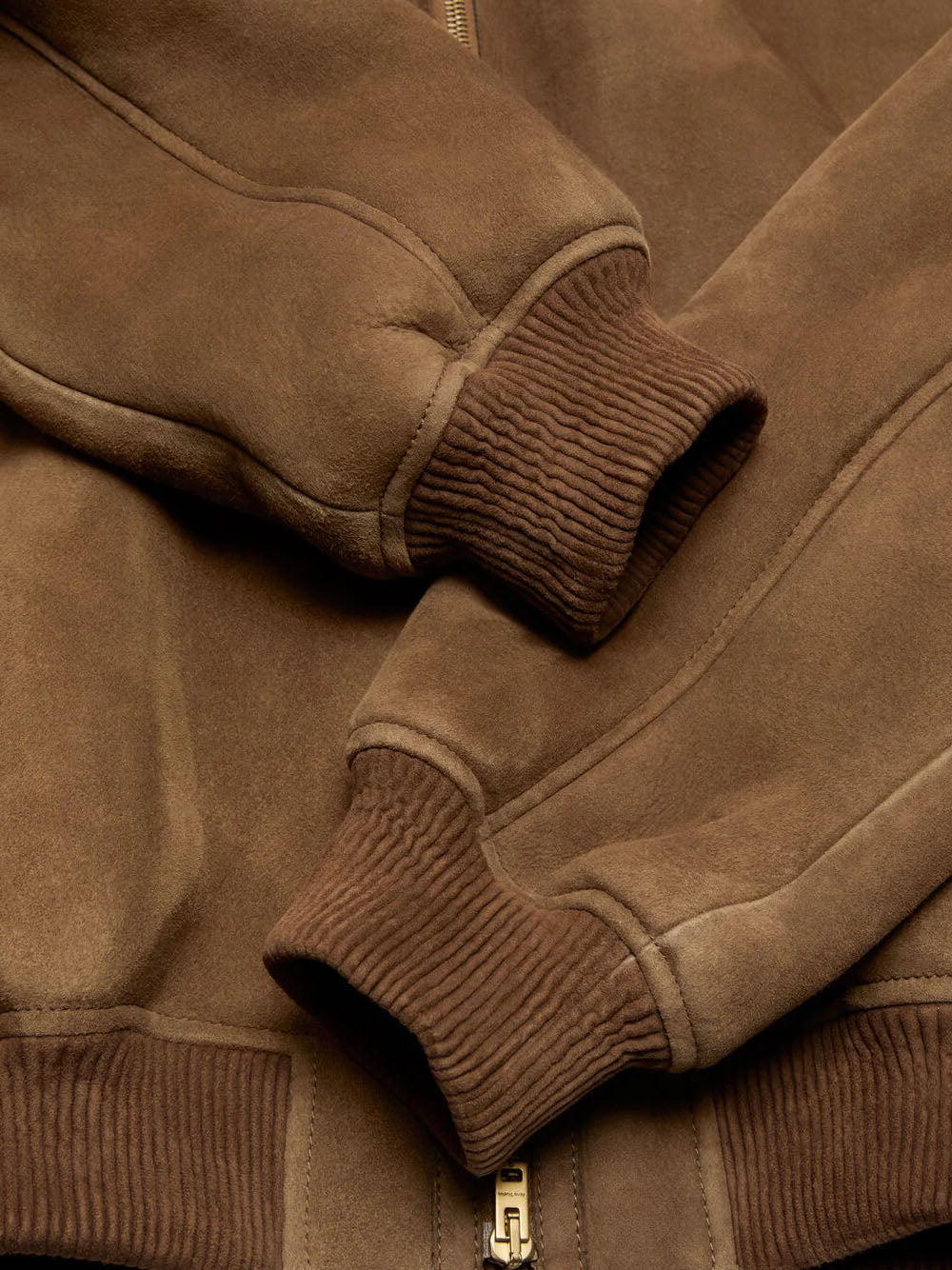 Leather bomber