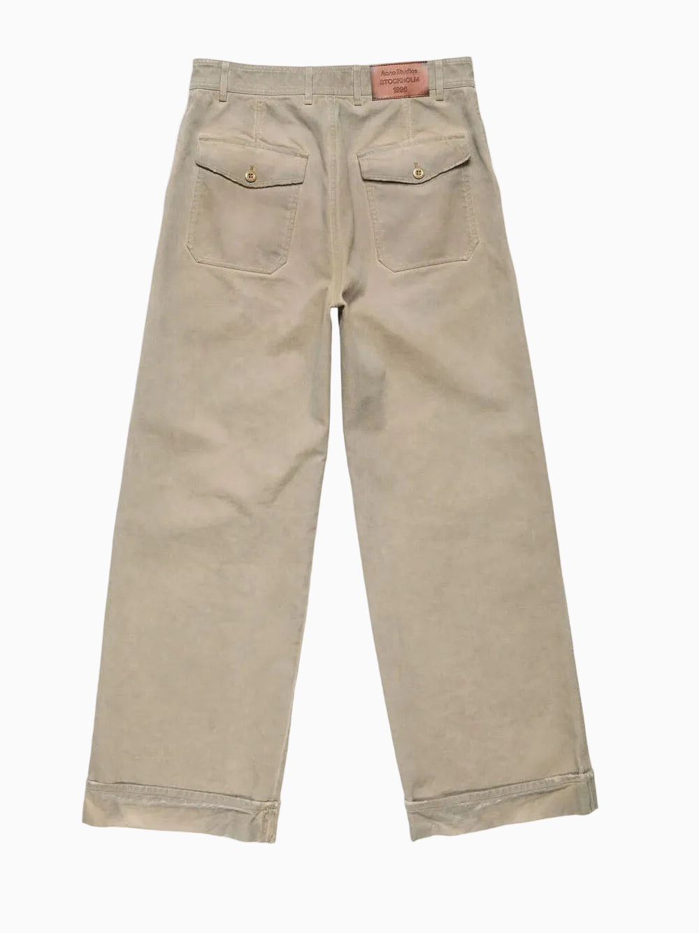 Leather patch trousers