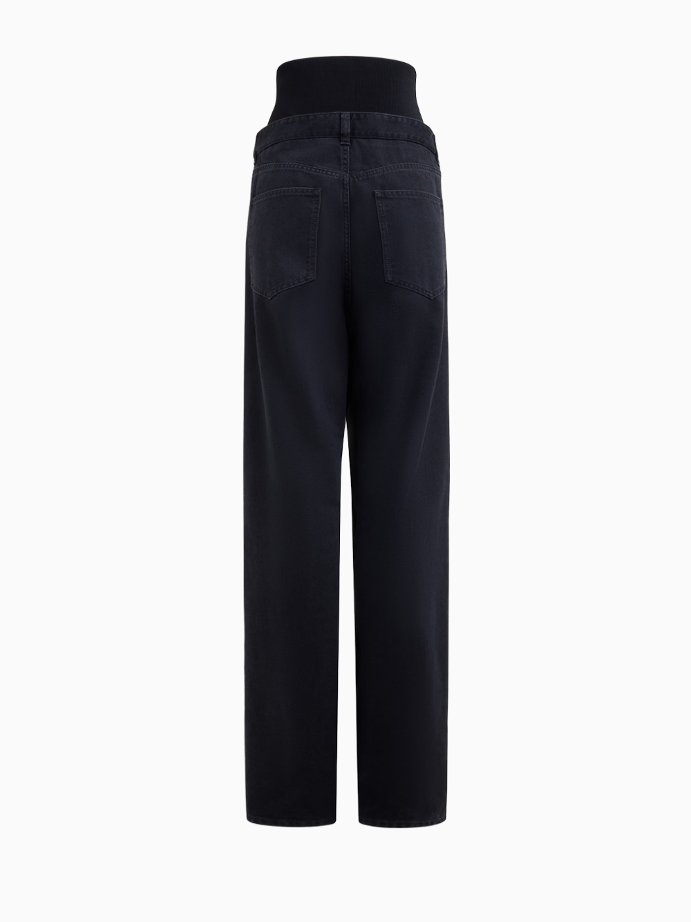 Jeans with knit waistband