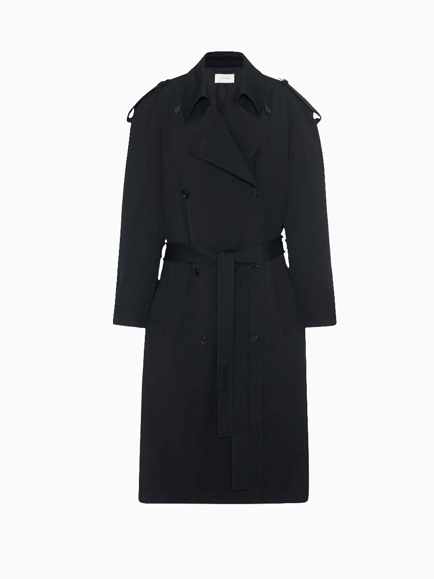 deres coat 新品　lohen blamink the row Kemetina Coat White in Silk – The Row