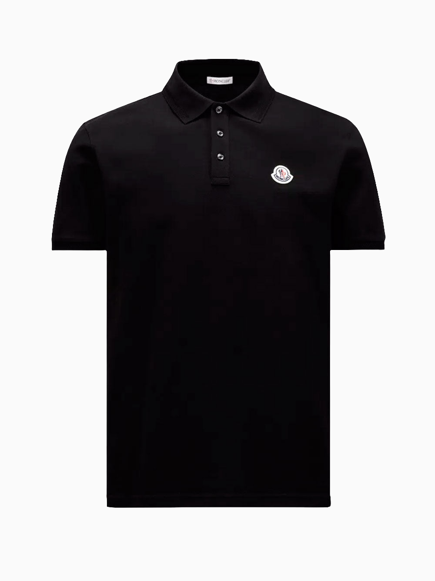 Logo patch polo shirt