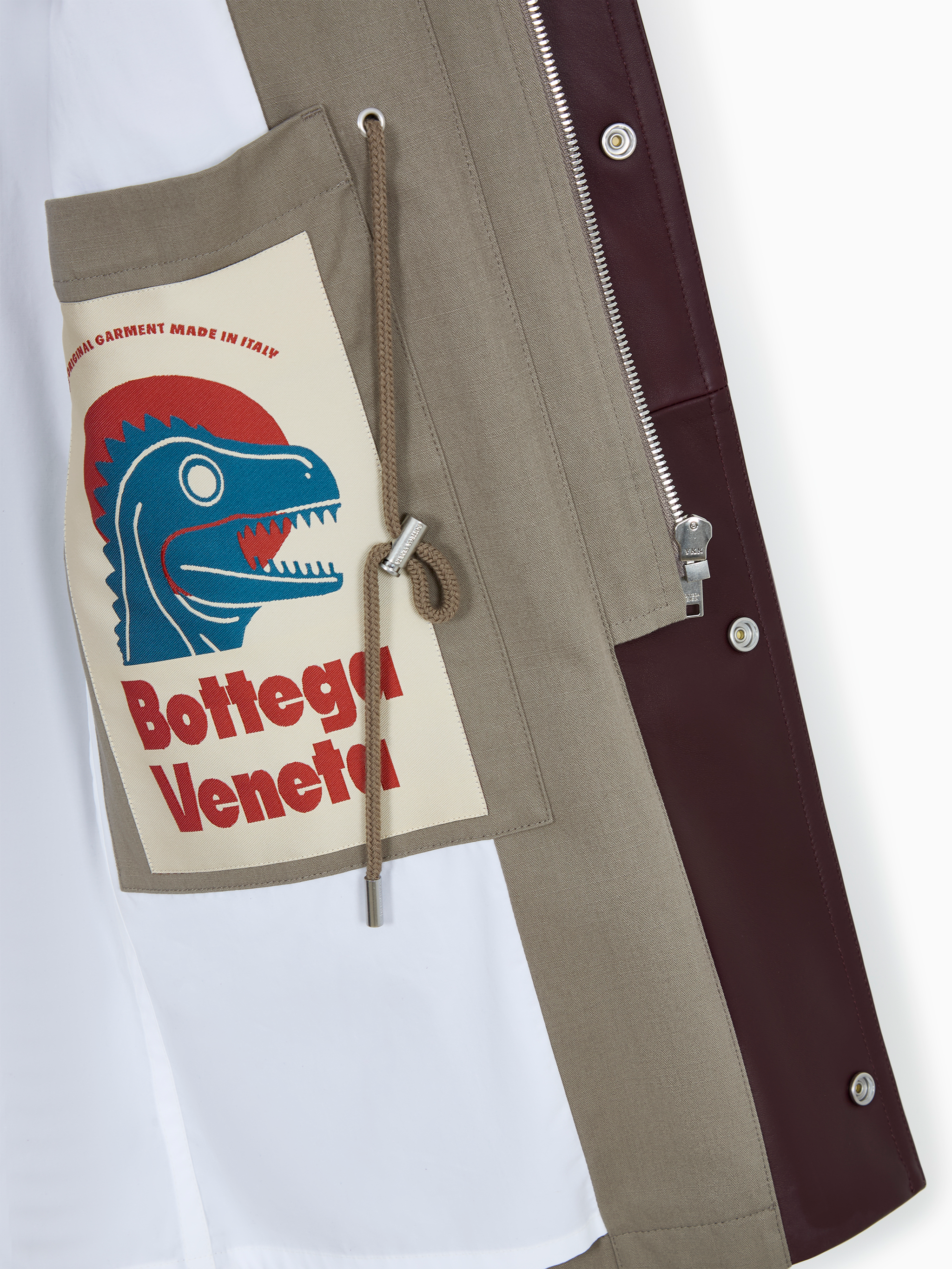 Parka with elbow patches