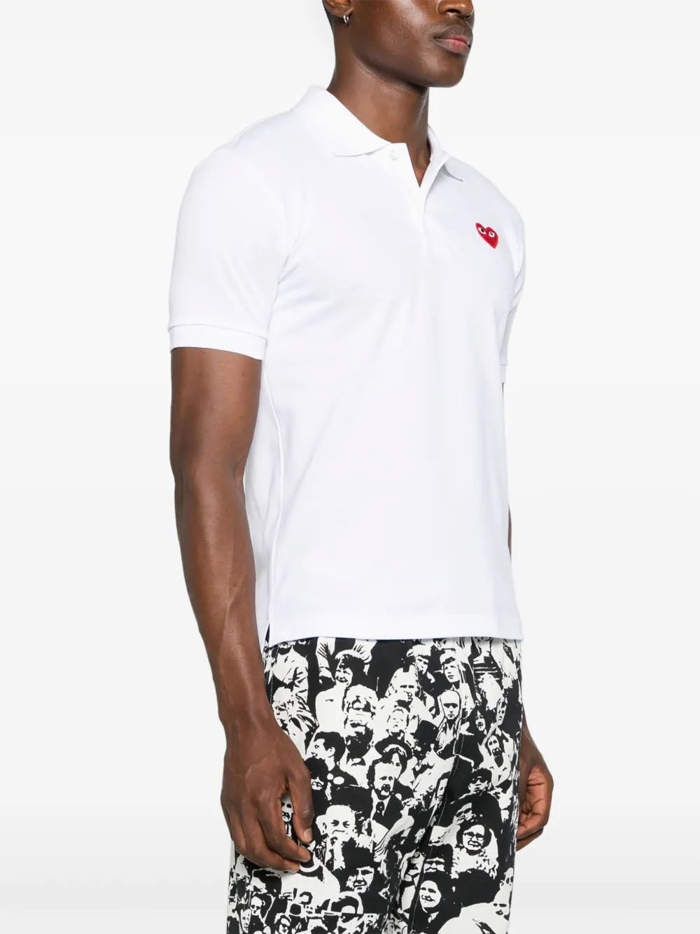 Heart-patch polo shirt