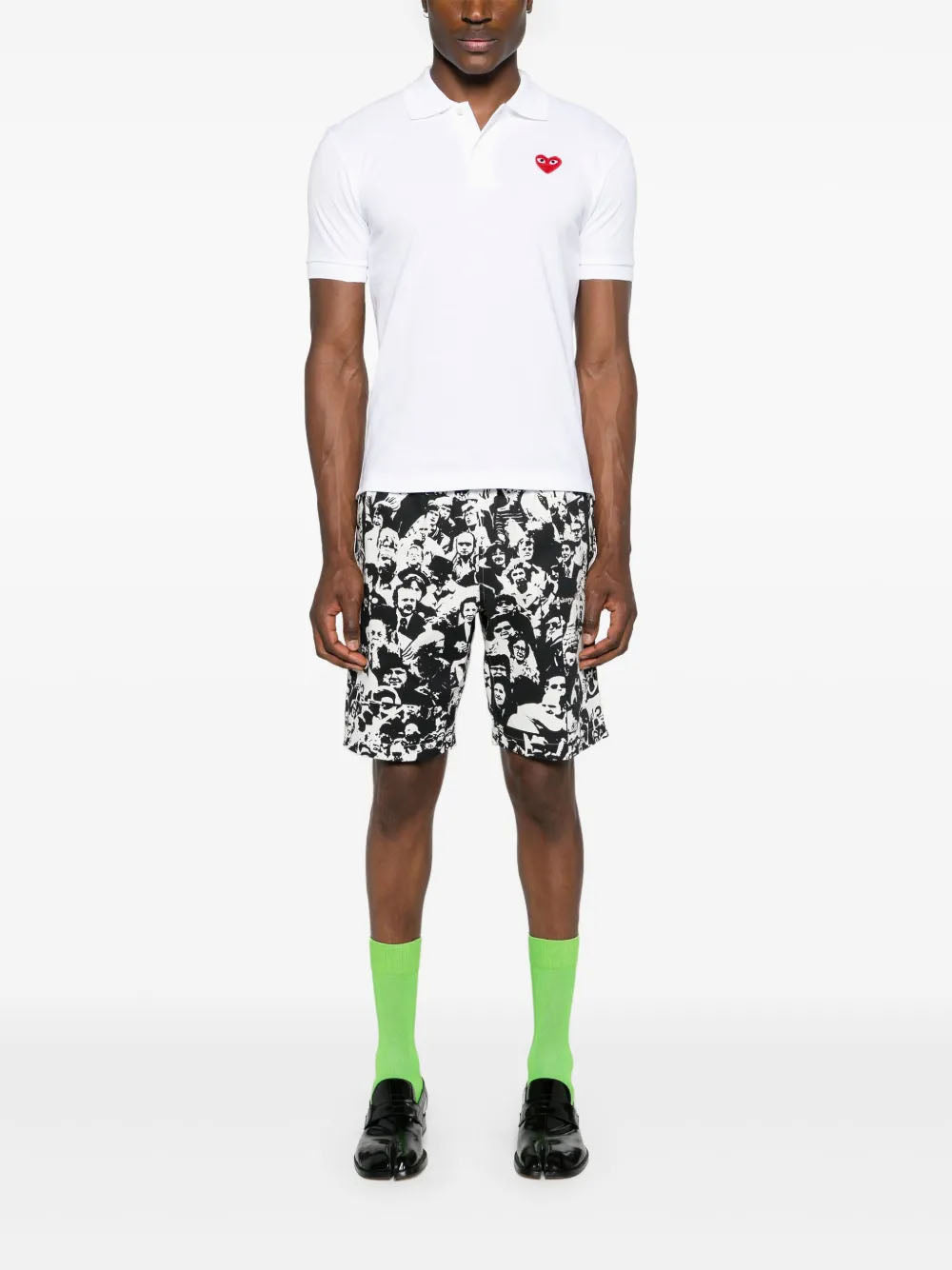 Heart-patch polo shirt