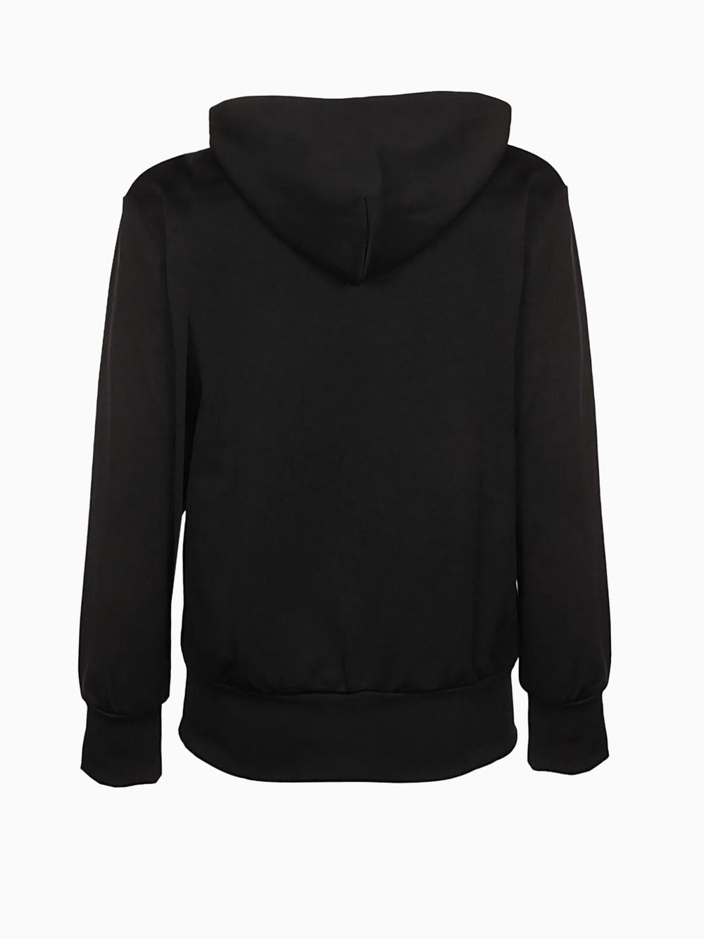 Heart-patch zip-up hoodie