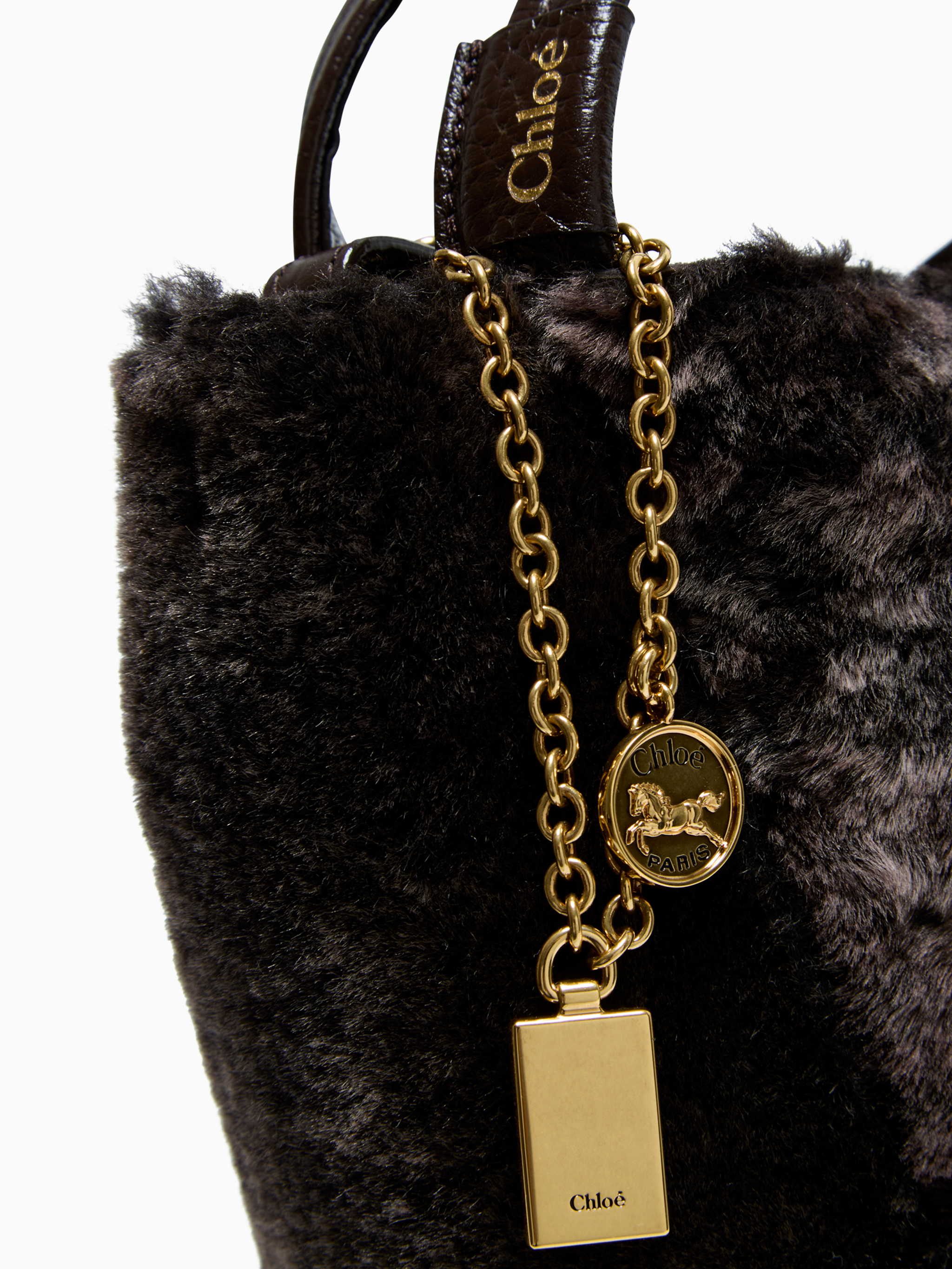 Bolso Spin shearling pequeño