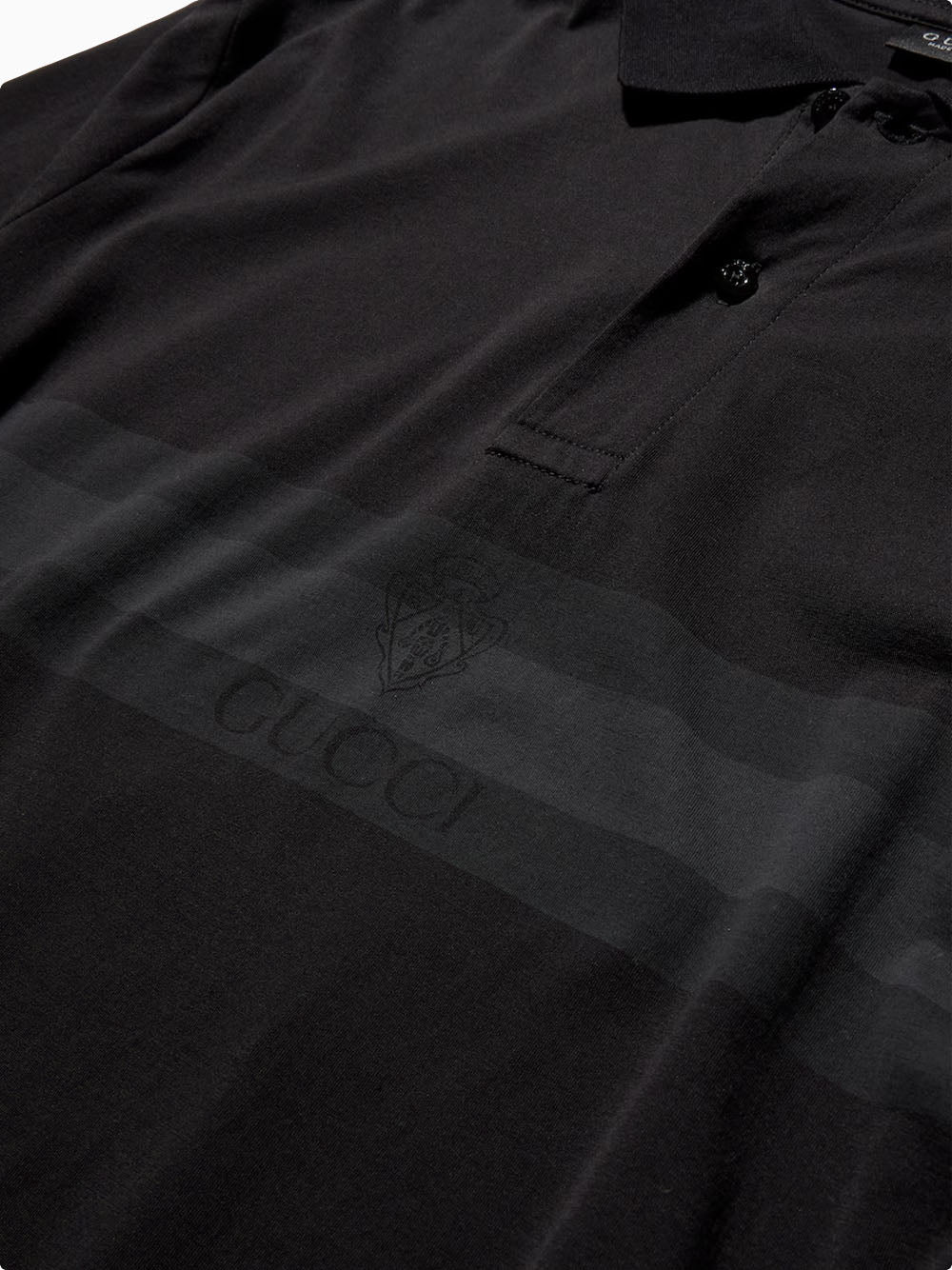 Black polo shirt