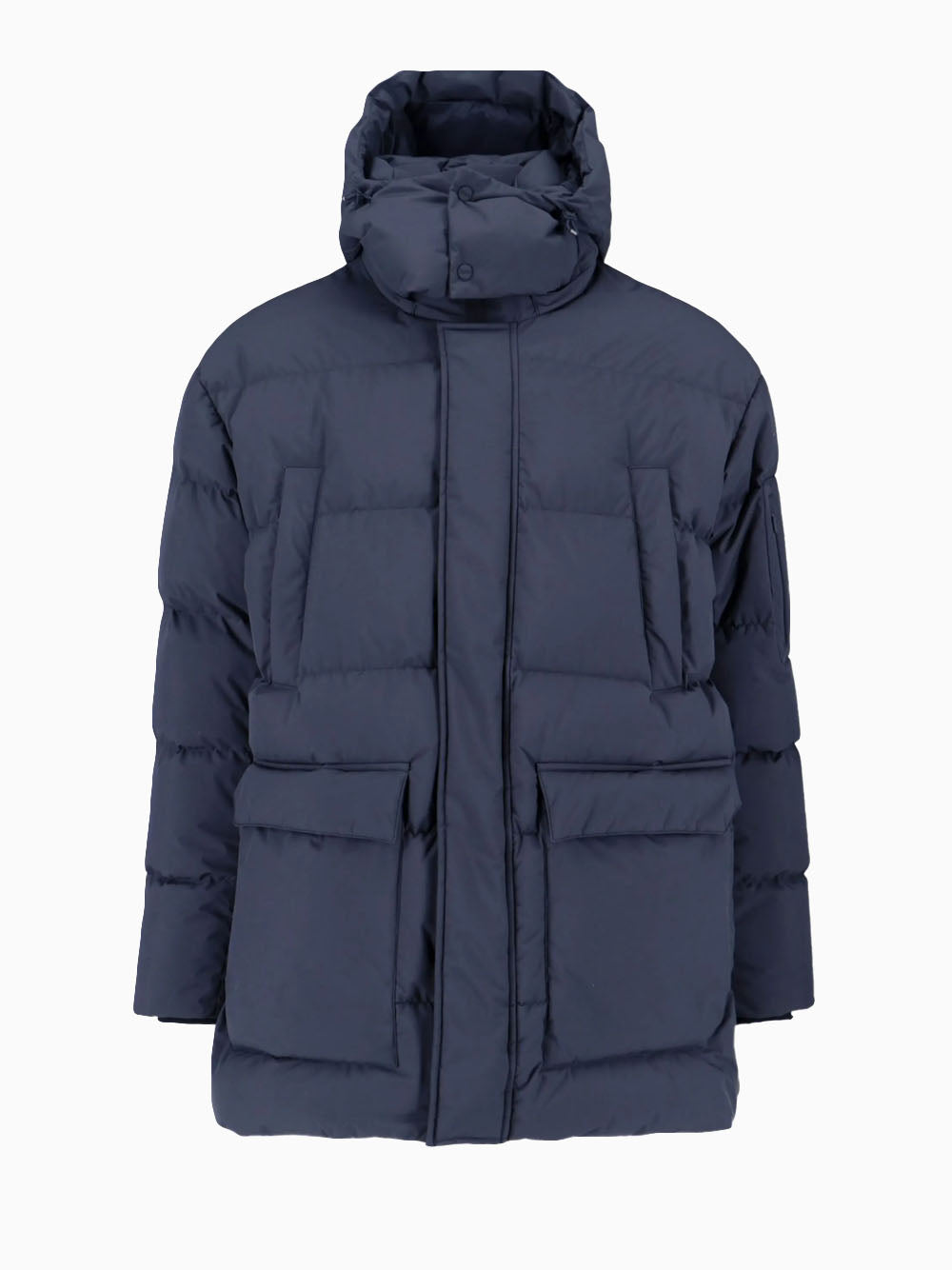 Navy blue puffer jacket
