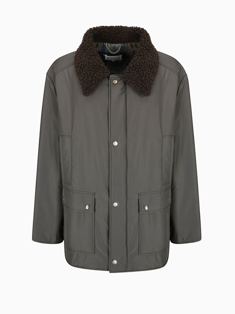 Shearling-collar jacket