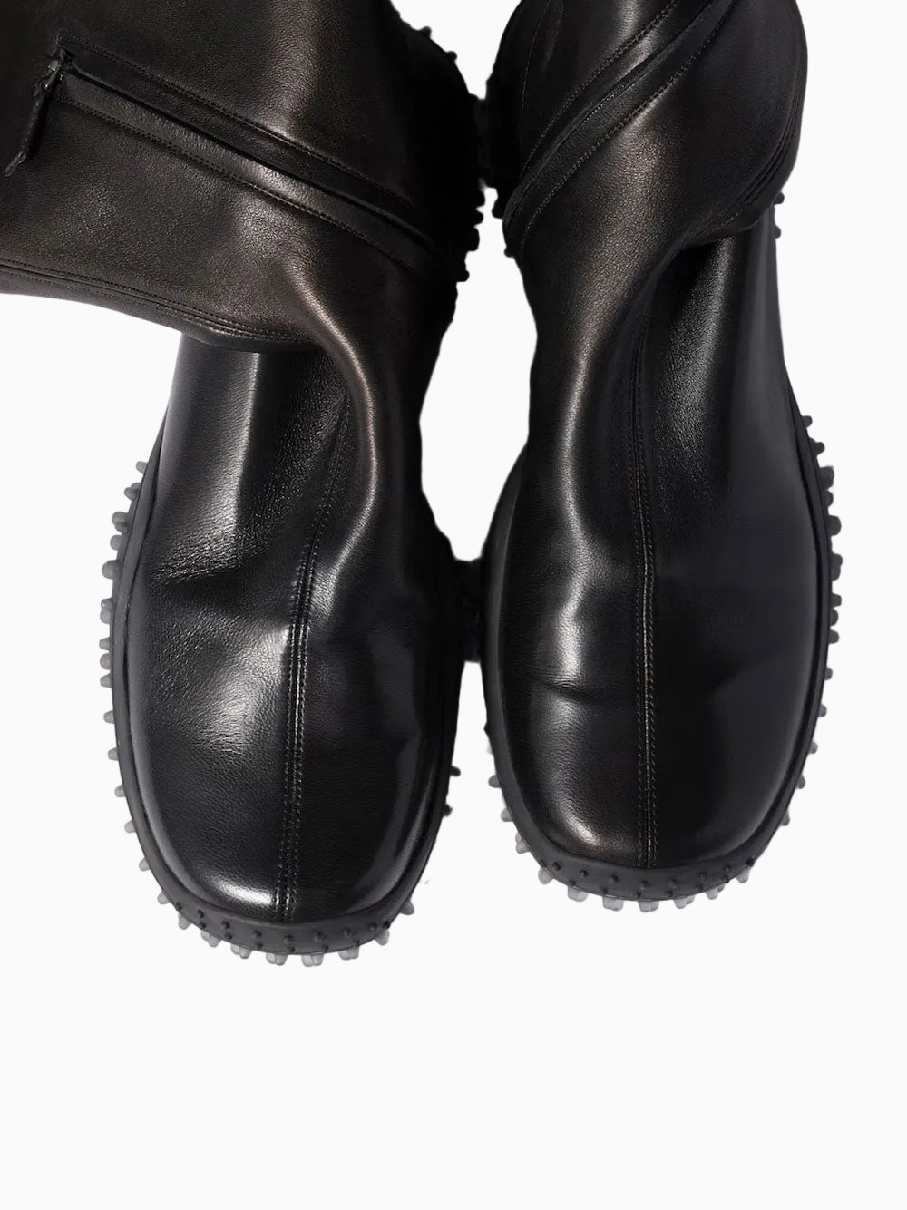 Stretch nappa leather boots