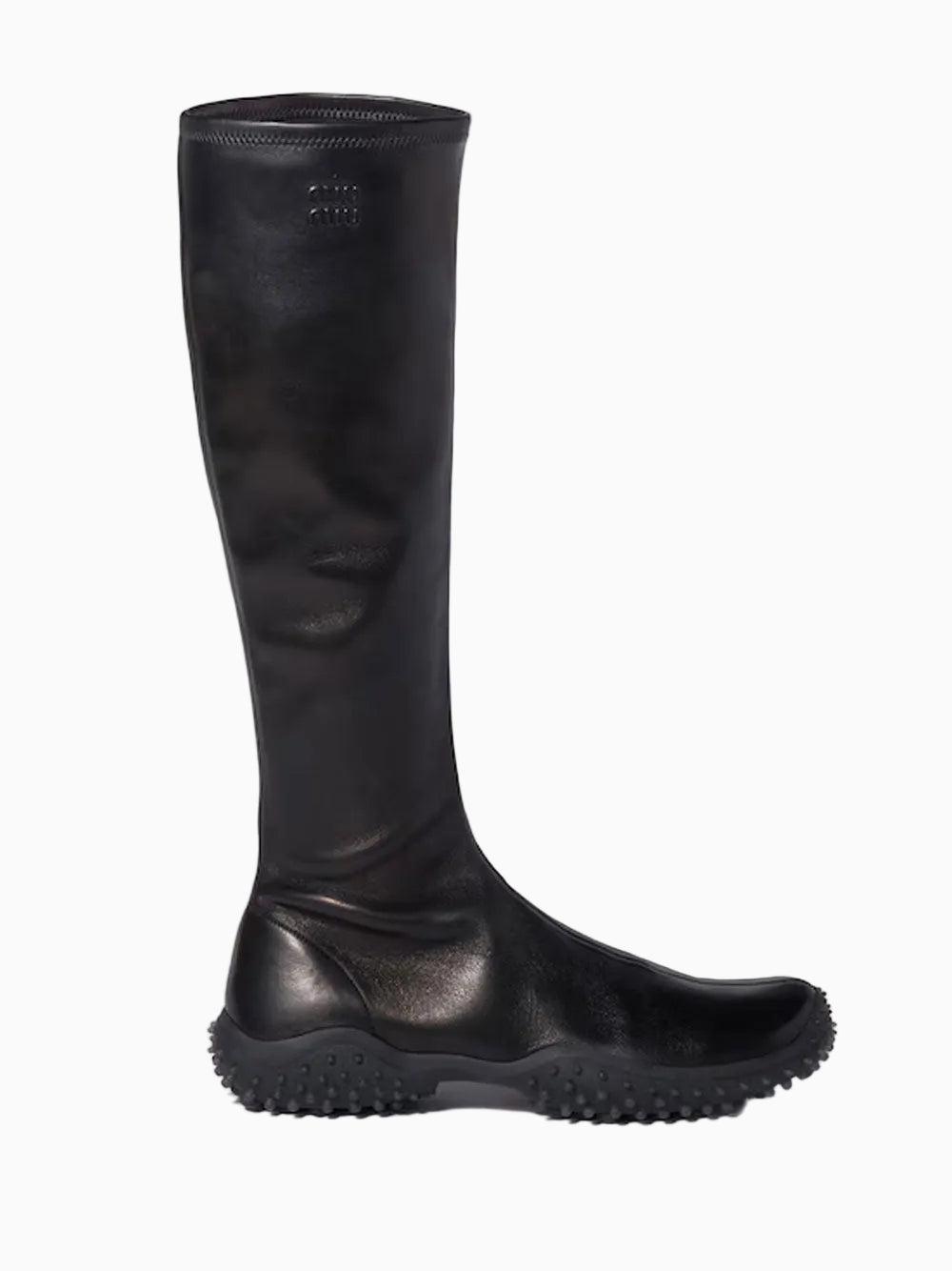Stretch nappa leather boots