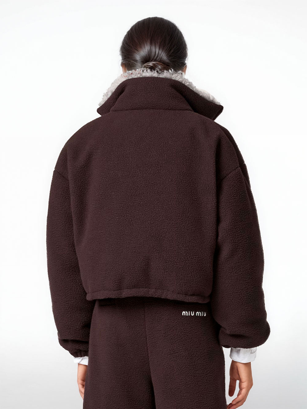 Fleece down jacket