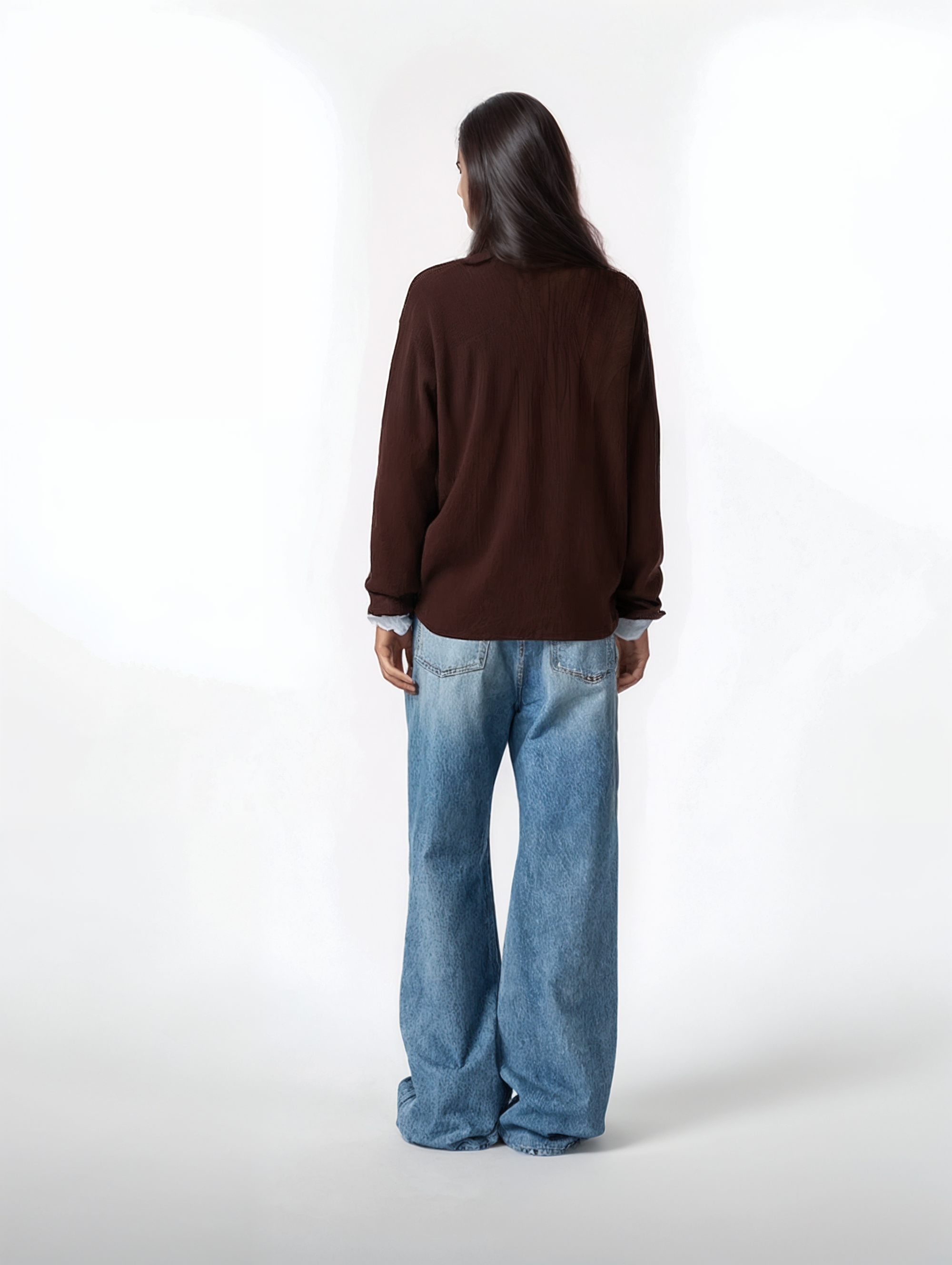 Wool polo sweater