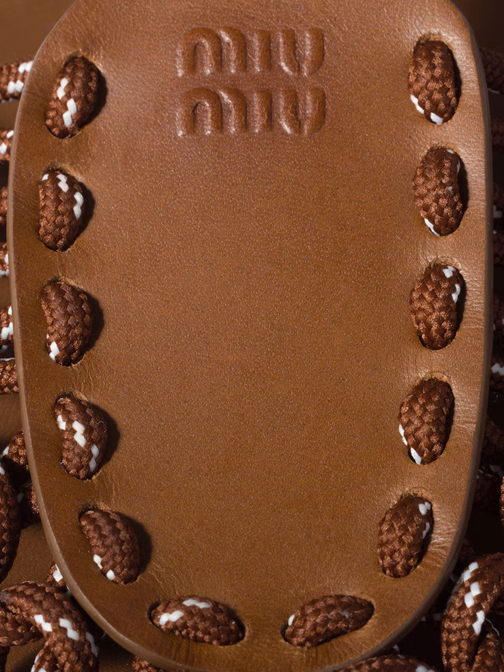 Leather and cord sandals