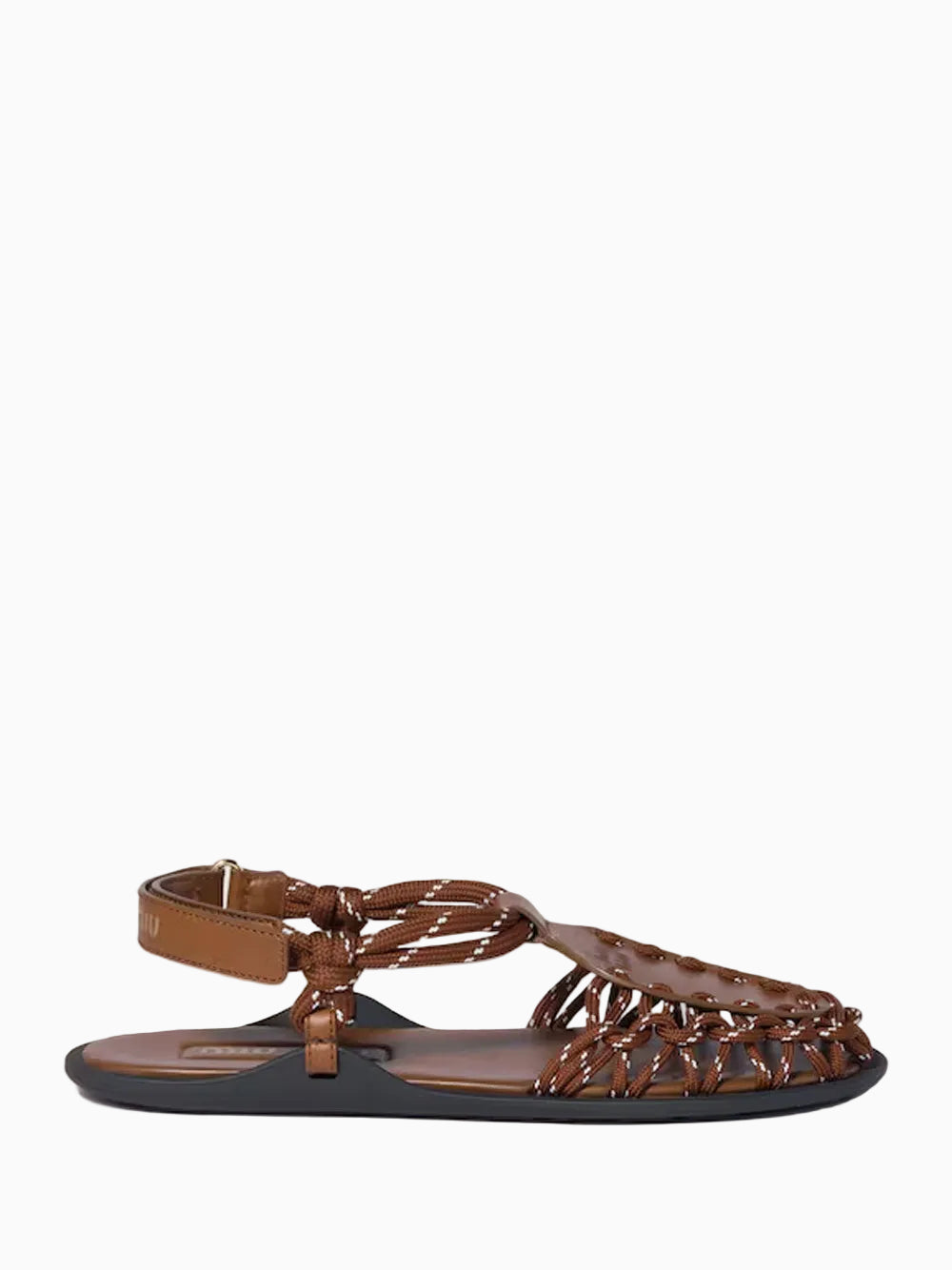 Leather and cord sandals
