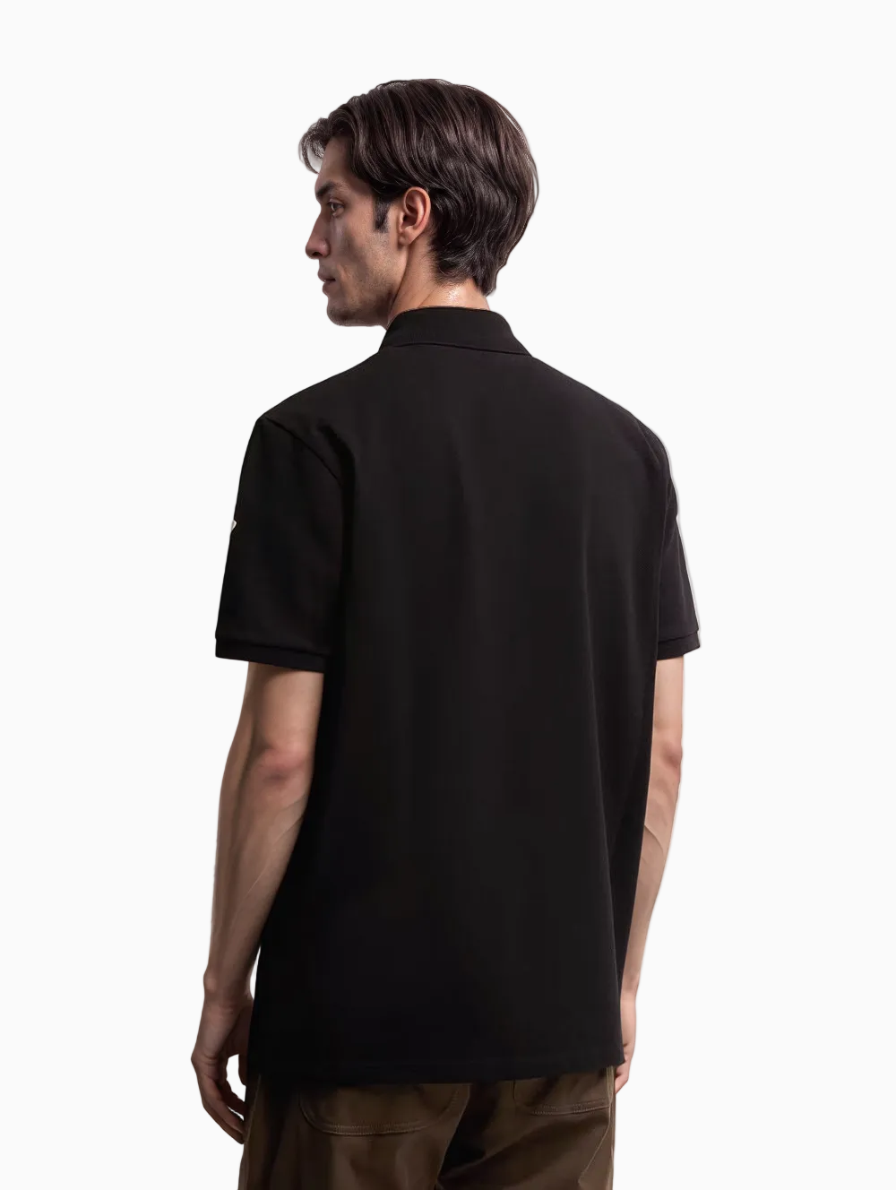 Black polo shirt