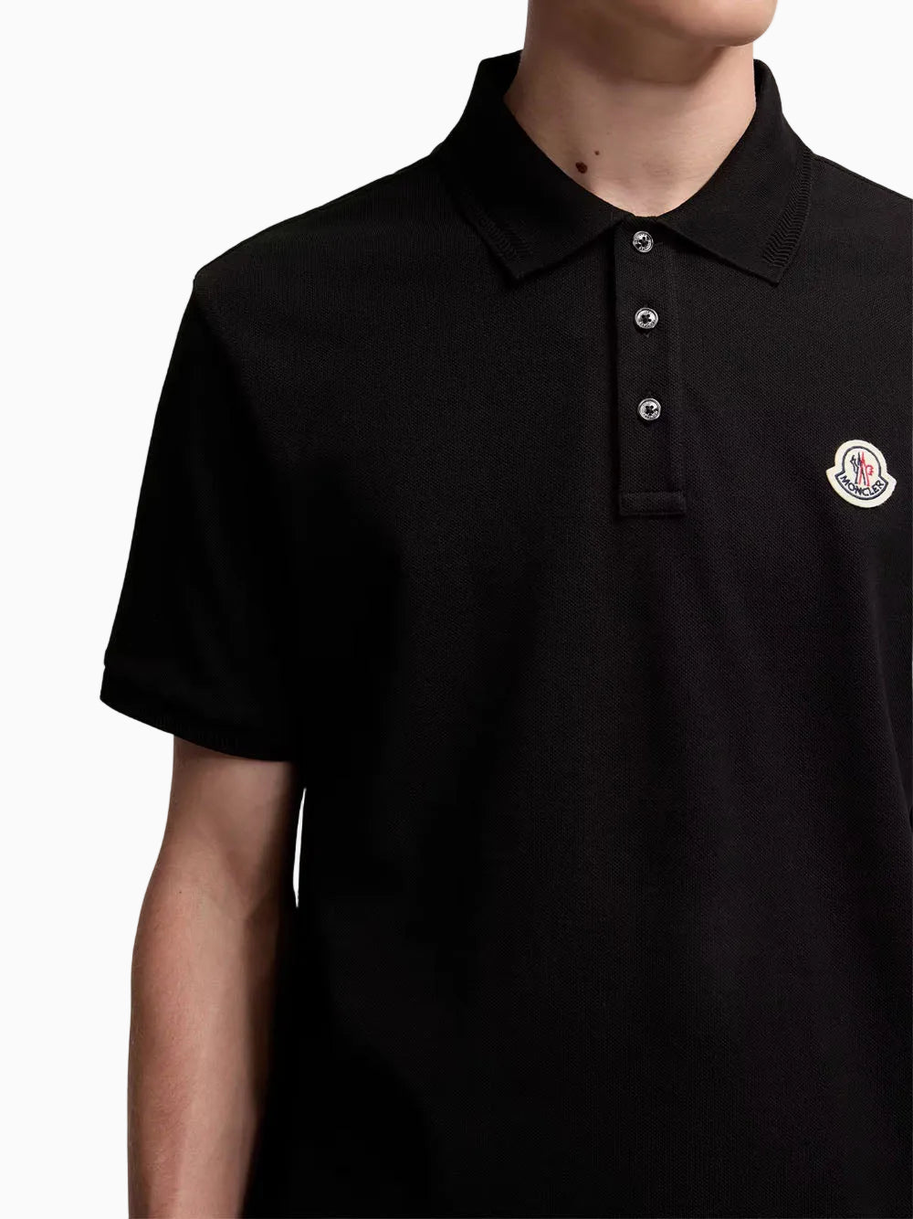 Logo patch polo shirt