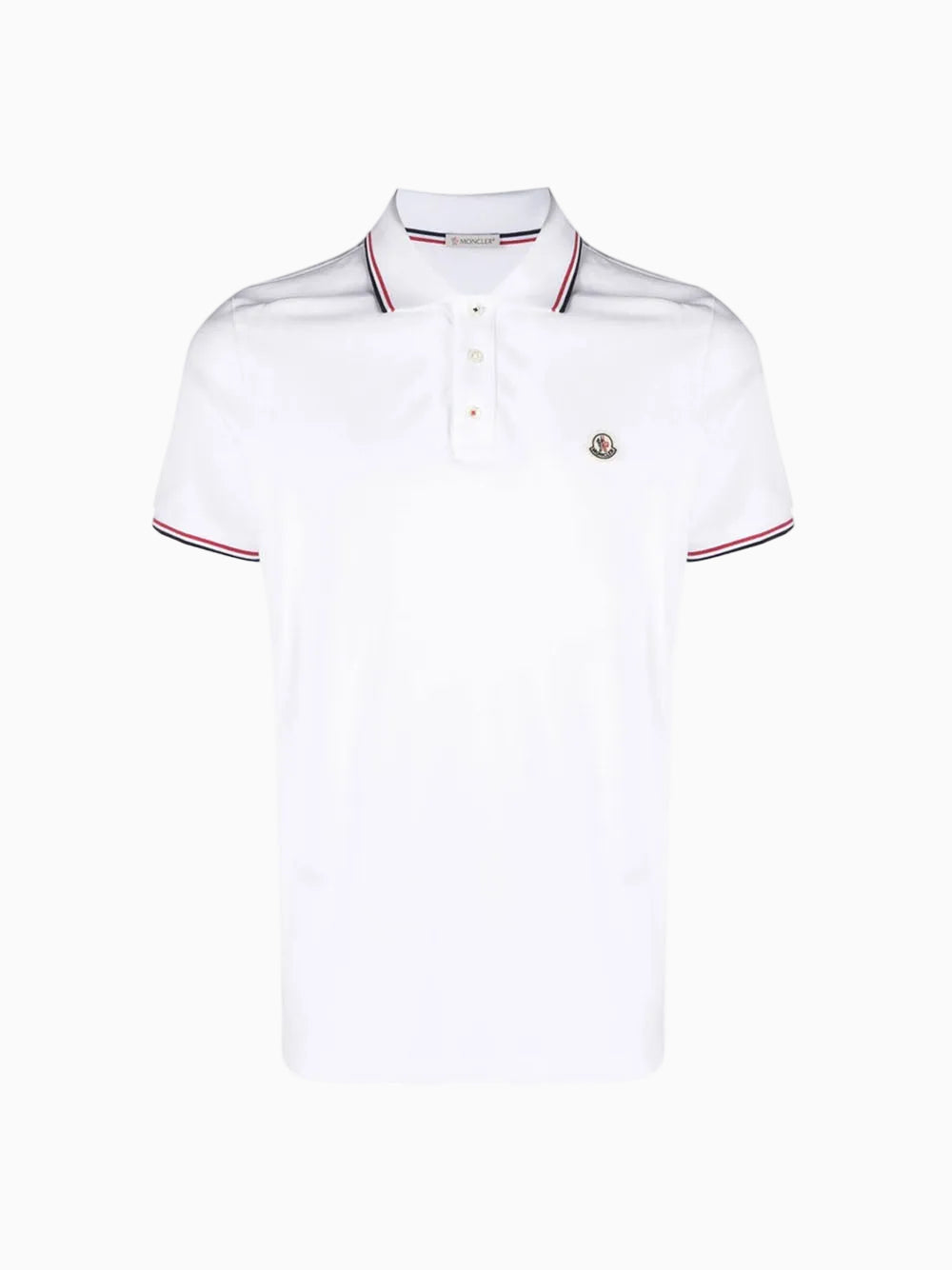 Tricolour-trimmed polo shirt
