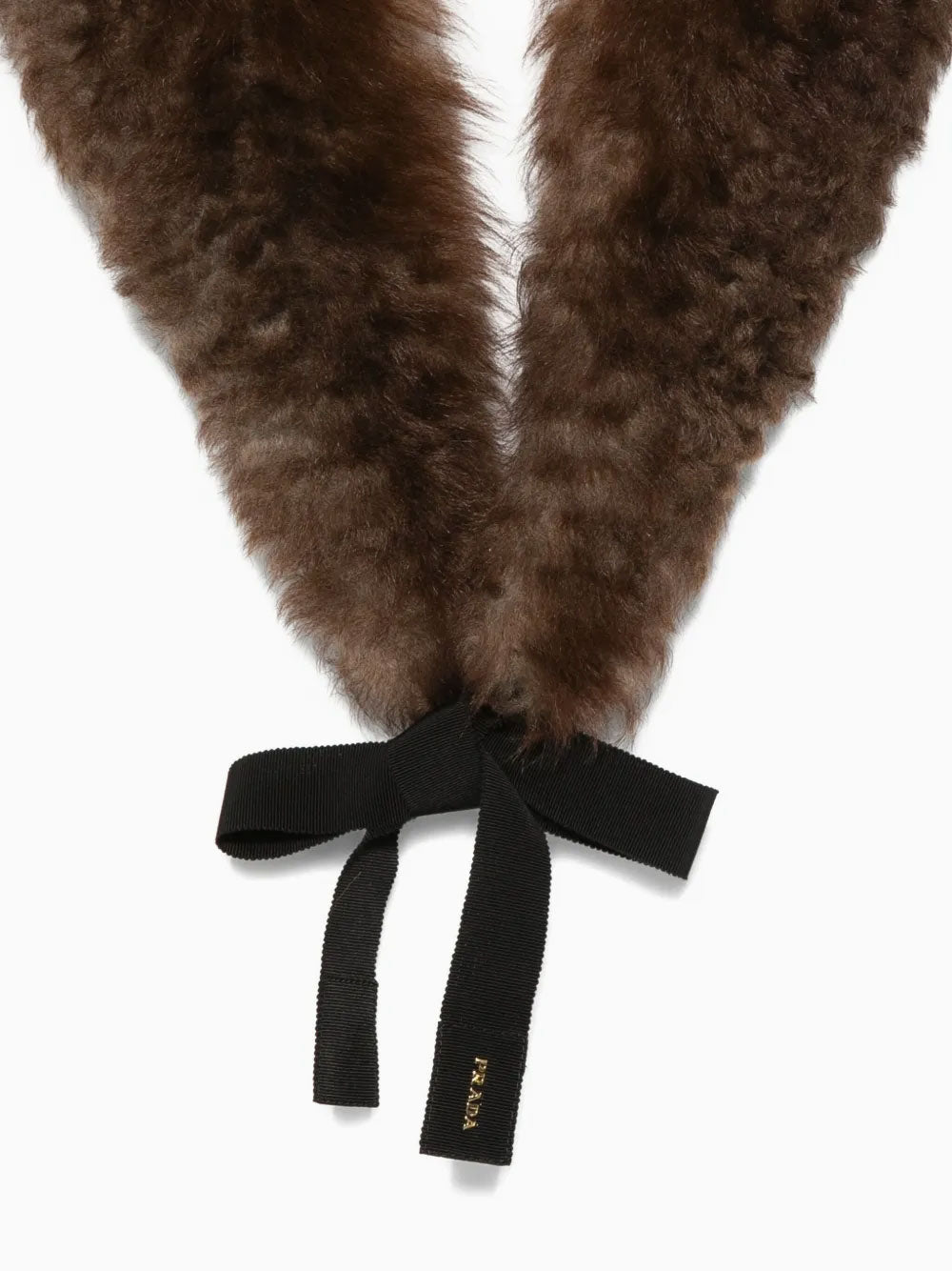 Shearling-bow scarf