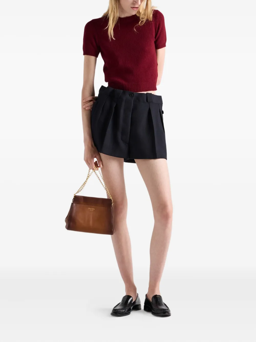 Pleated shorts