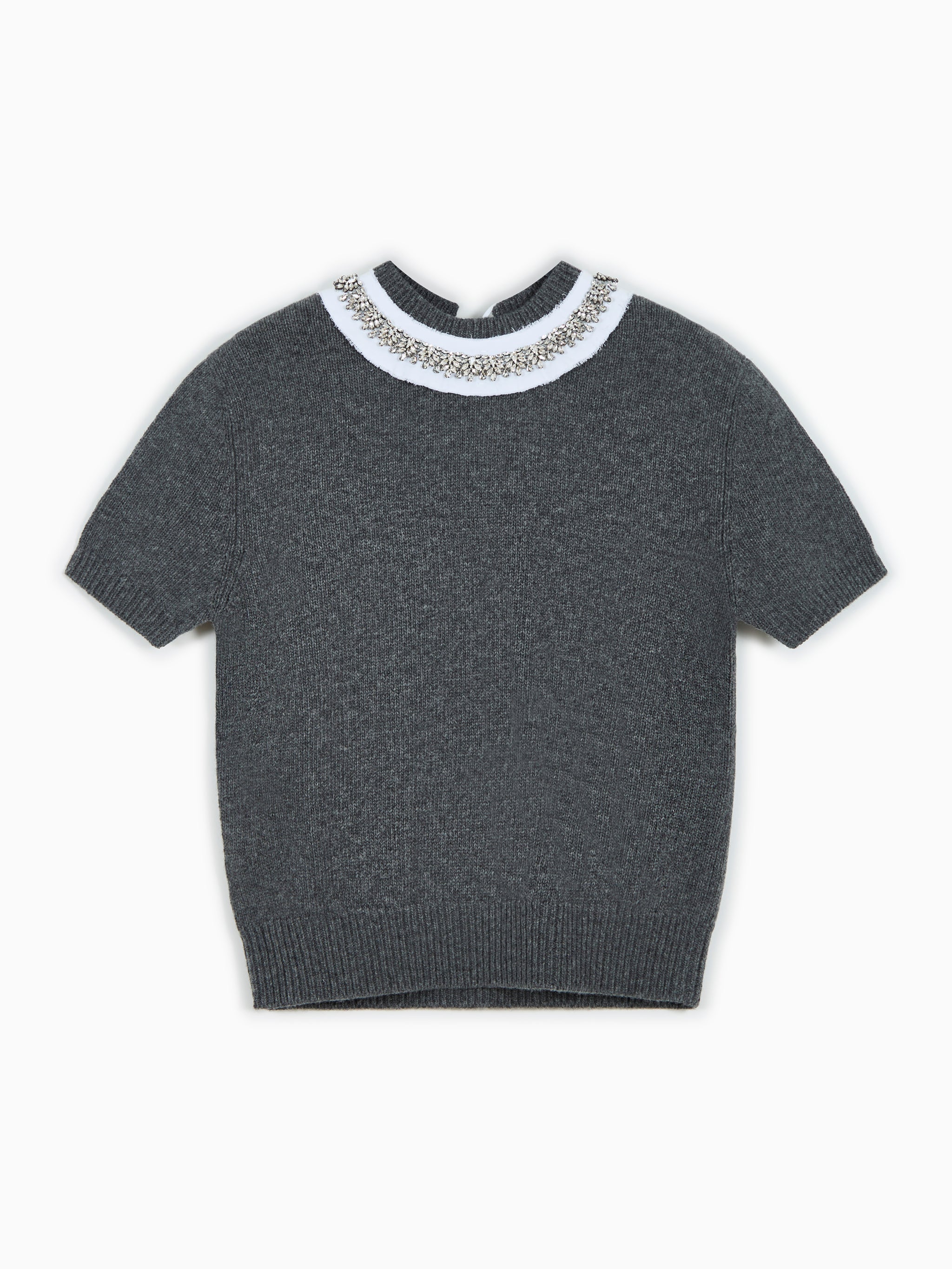 Rhinestone-embellished sweater
