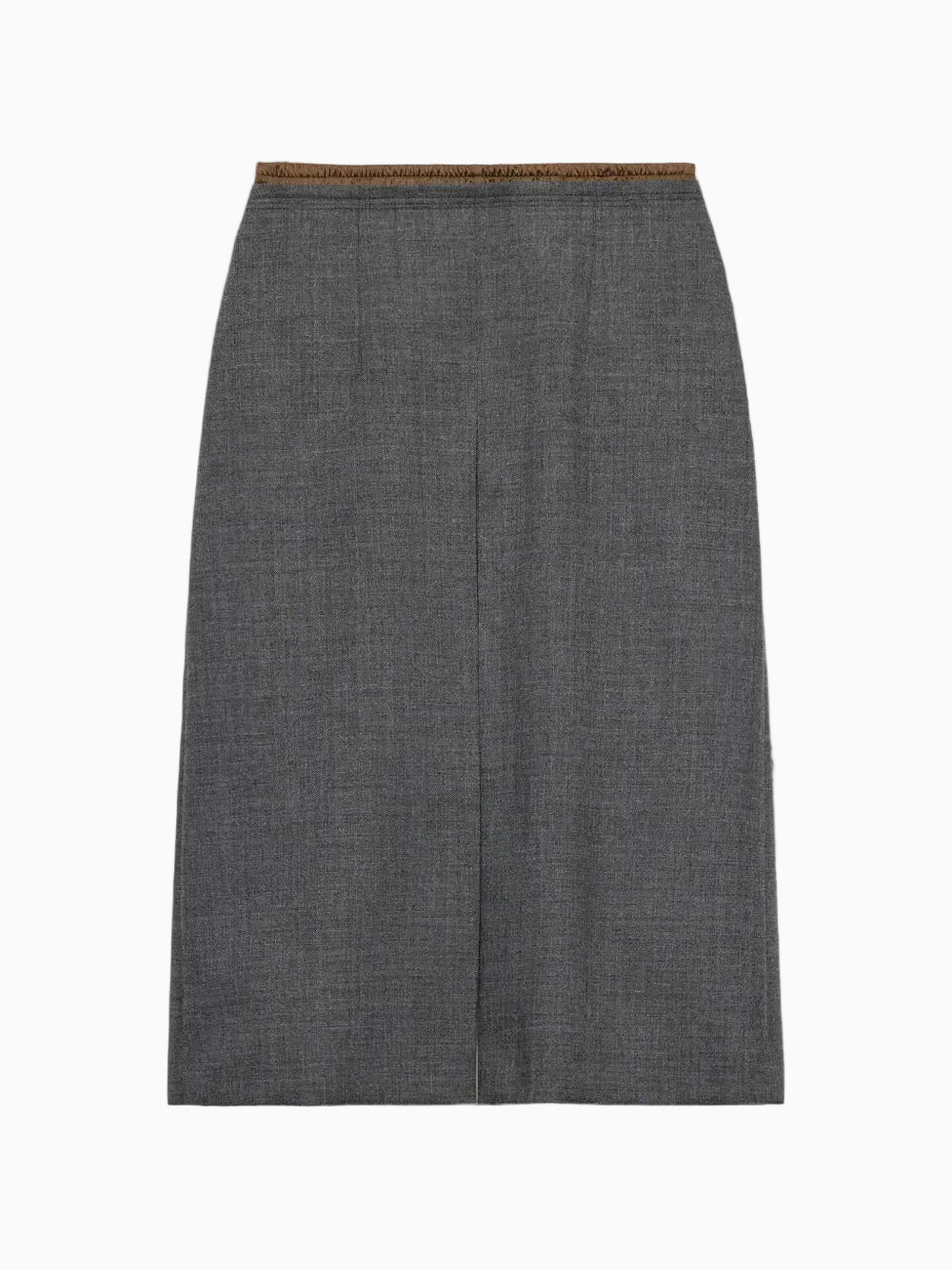 Melange wool skirt