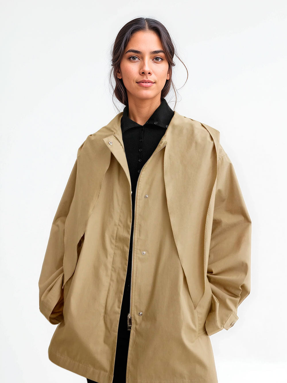 Chaqueta técnica con bufanda