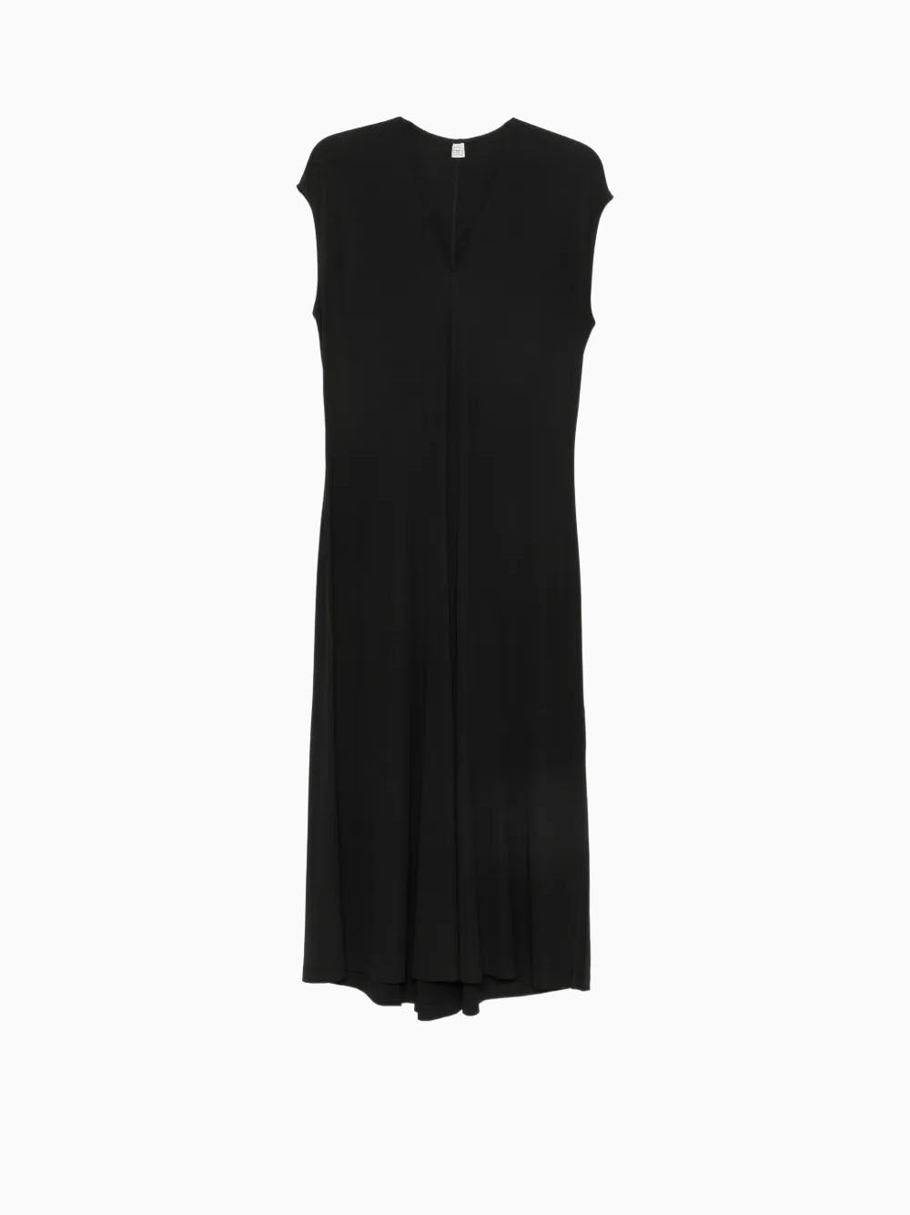 Vestido midi con cuello en V